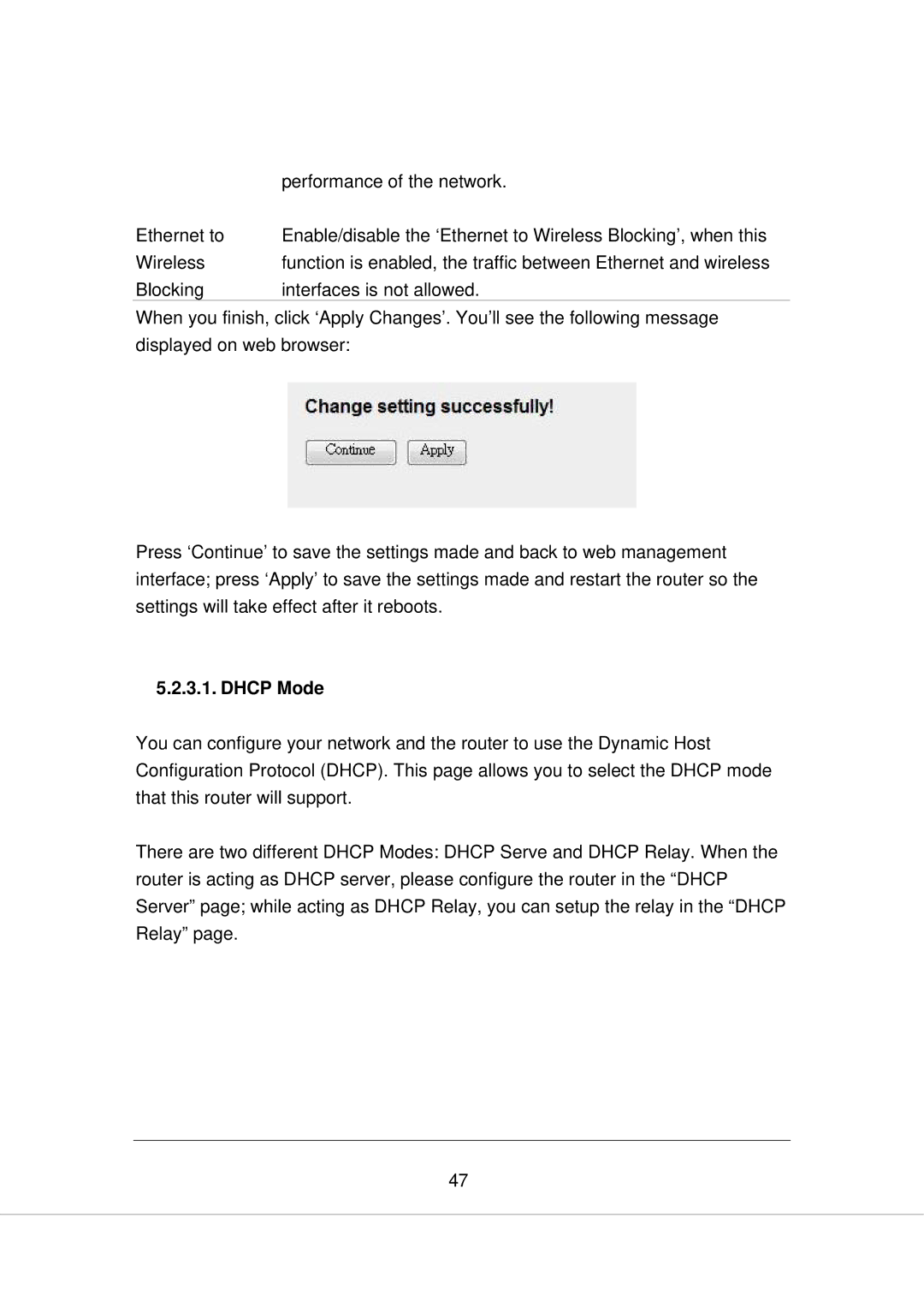 Edimax Technology AR-7266WNA, AR-7266WNB manual Dhcp Mode 