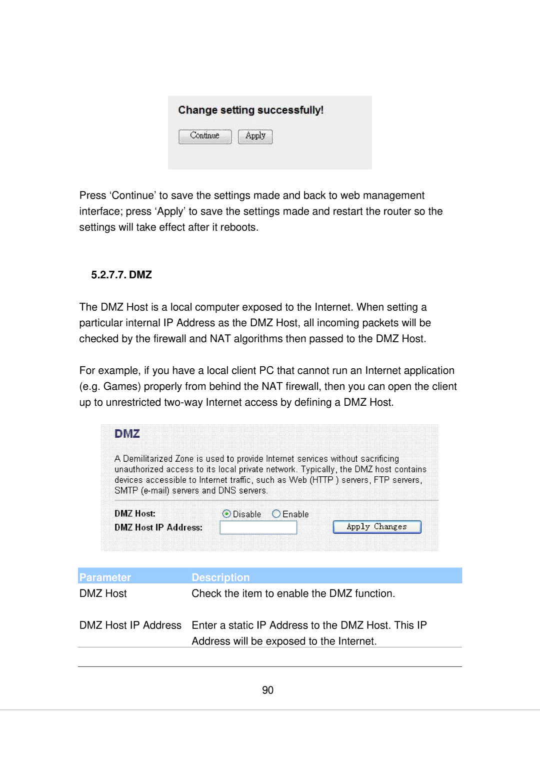 Edimax Technology AR-7266WNB, AR-7266WNA manual Dmz 