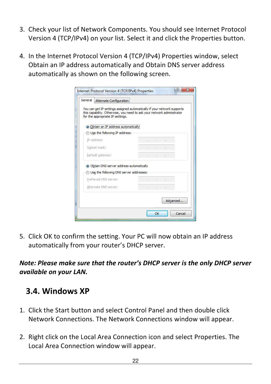 Edimax Technology AR-7286WNB user manual Windows XP 