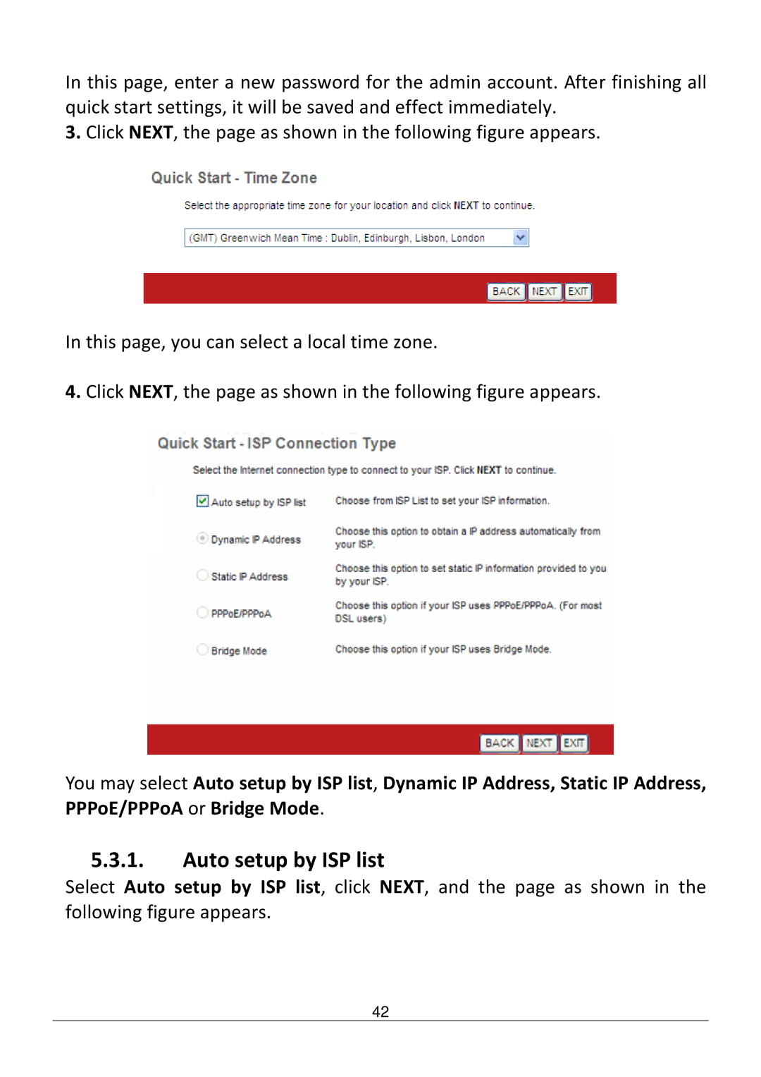 Edimax Technology AR-7286WNB user manual Auto setup by ISP list 