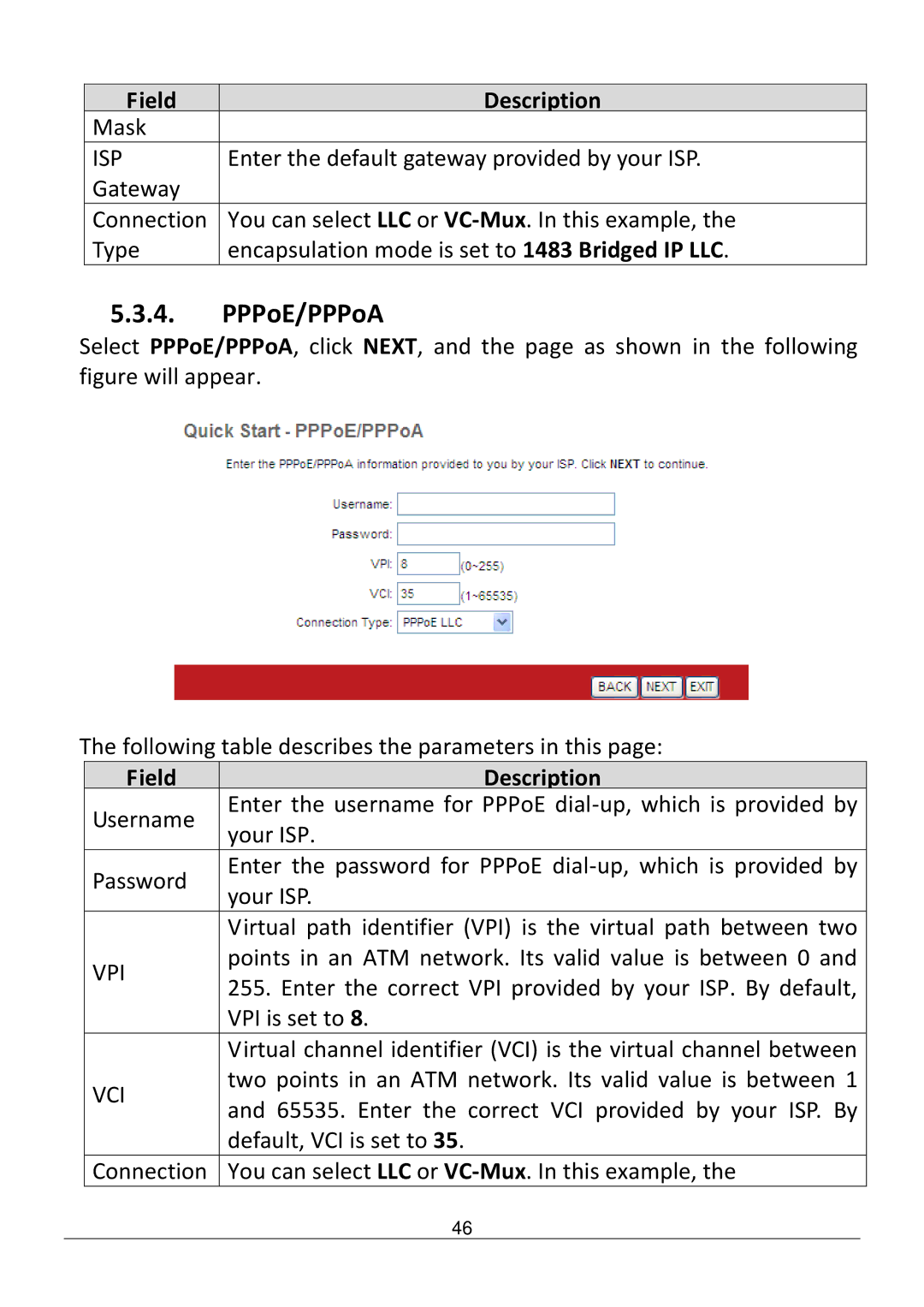 Edimax Technology AR-7286WNB user manual PPPoE/PPPoA 