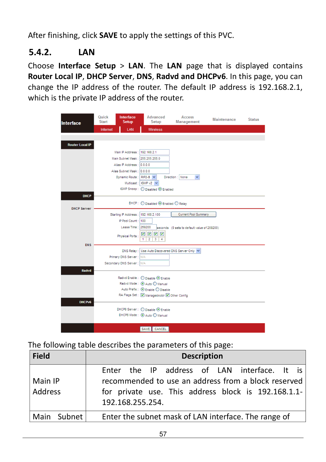 Edimax Technology AR-7286WNB user manual Lan 