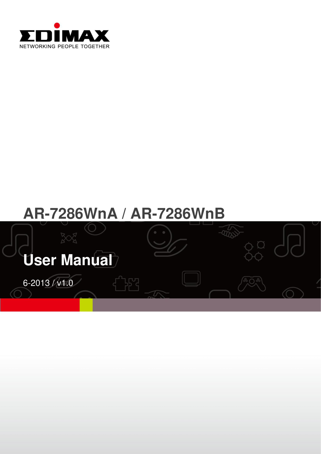Edimax Technology AR-7286WNB user manual AR-7286WnA / AR-7286WnB, User Manual, 6-2013 