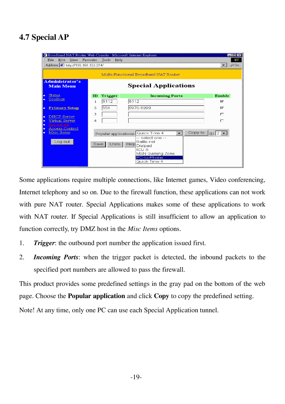 Edimax Technology BR-6004 user manual Special AP 