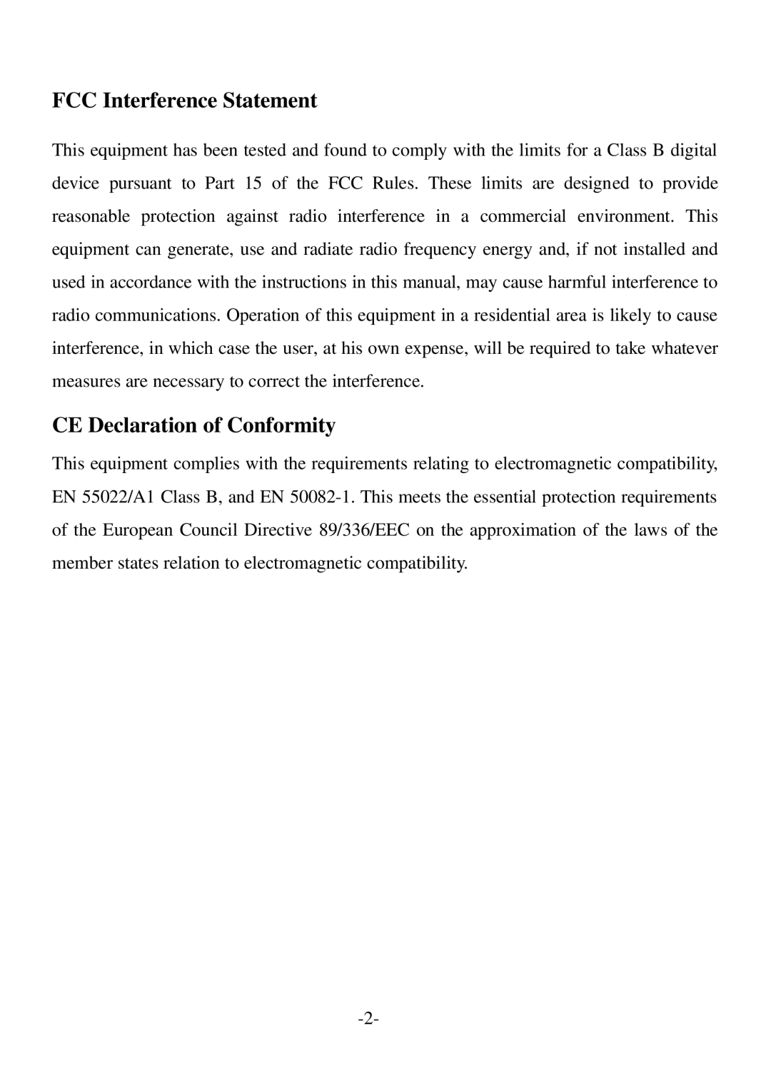 Edimax Technology BR-6004 user manual FCC Interference Statement, CE Declaration of Conformity 