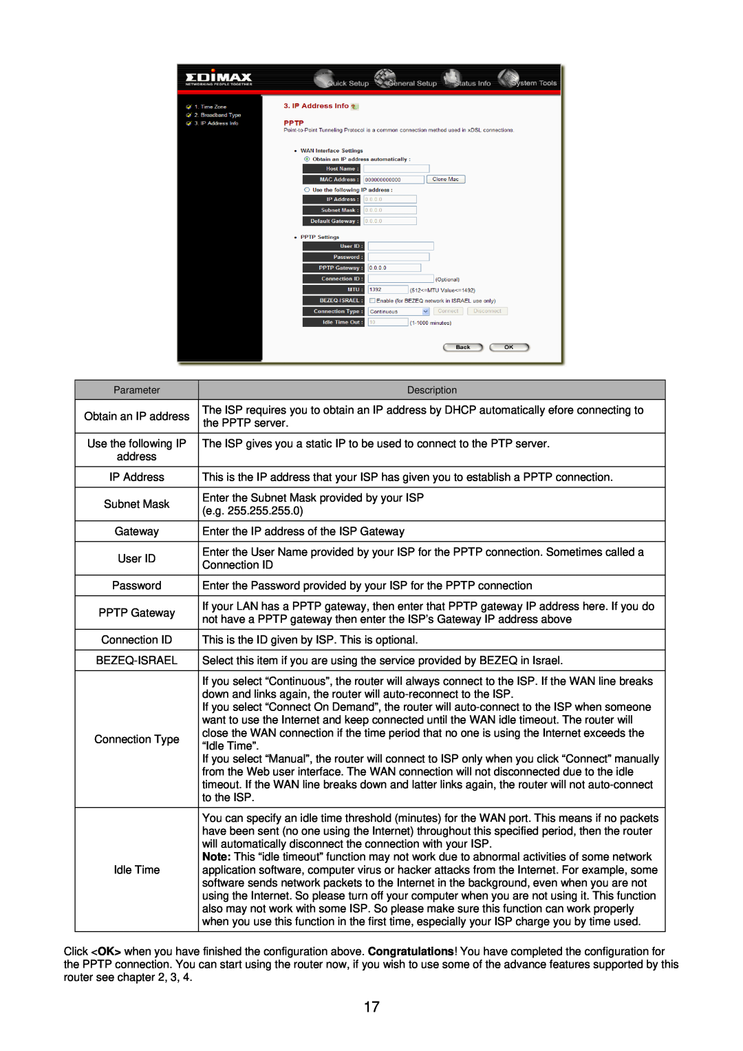 Edimax Technology BR-6104KP user manual the PPTP server 