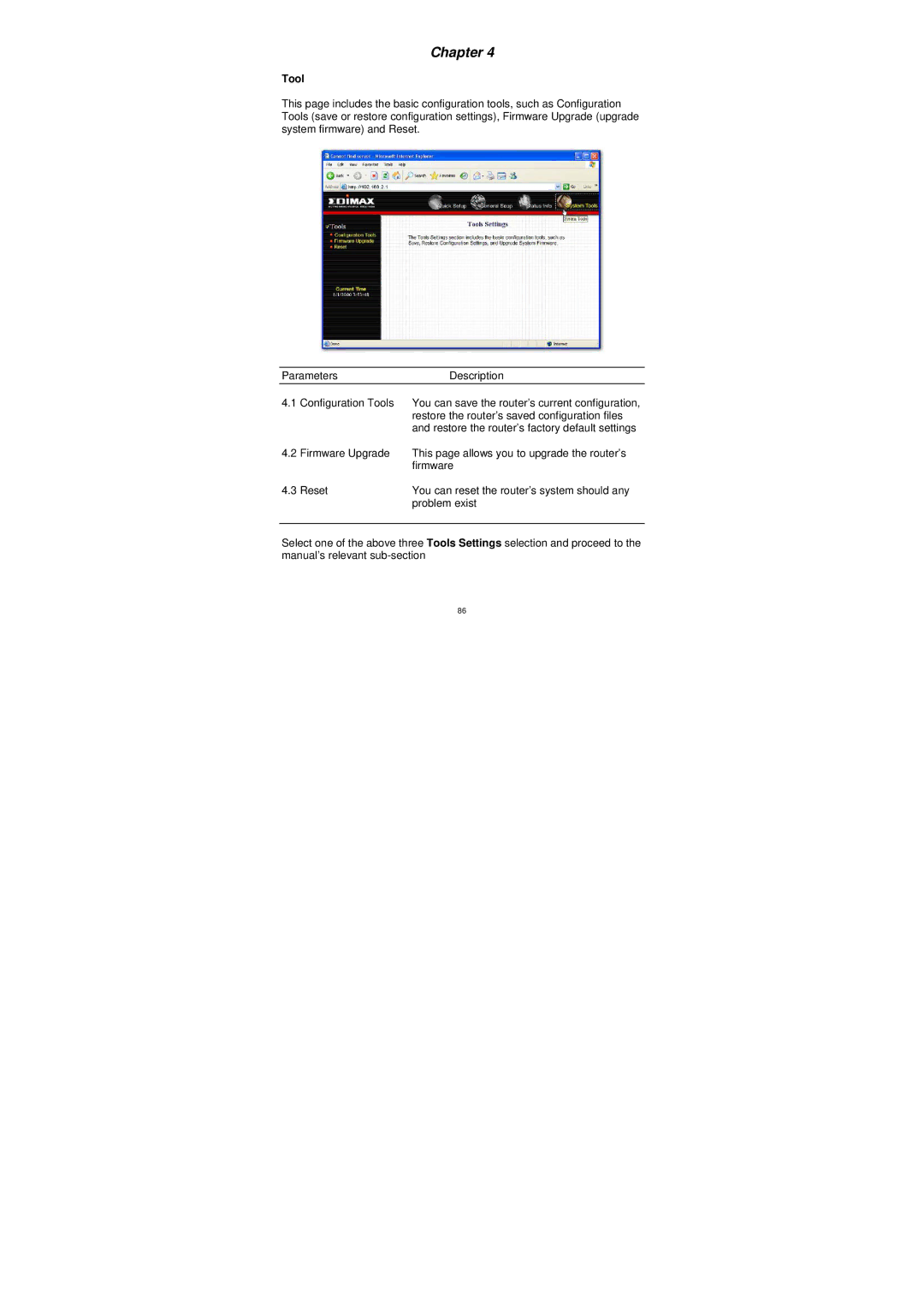 Edimax Technology BR-6204WG manual Tool 