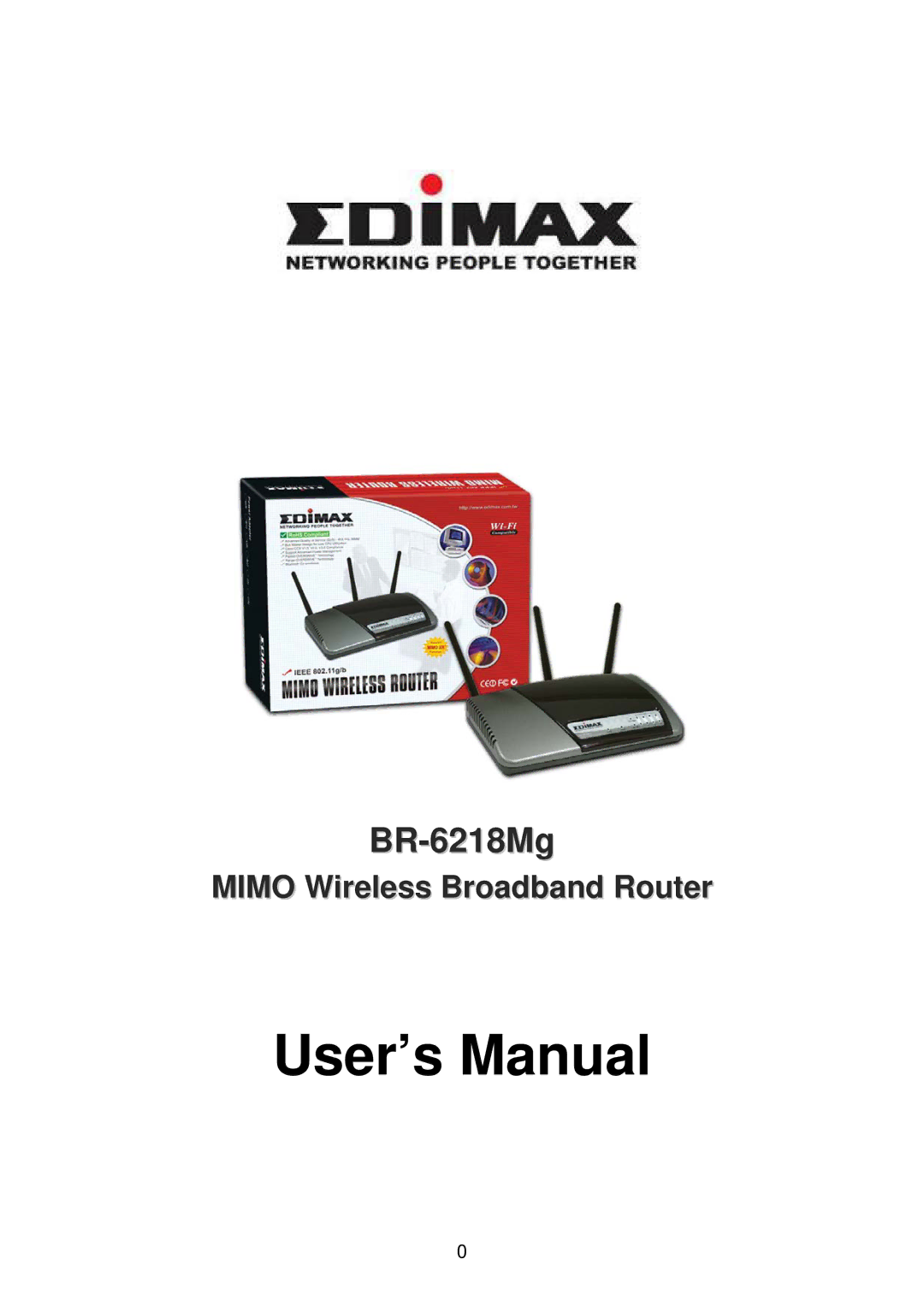 Edimax Technology BR-6218Mg user manual User’s Manual 