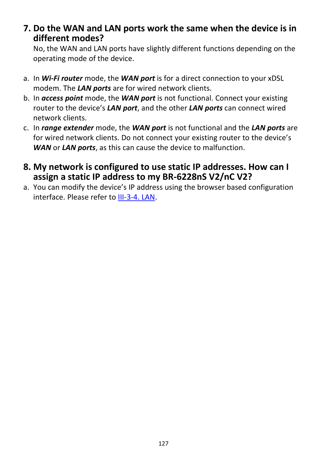 Edimax Technology BR-6228NC V2 manual 127 