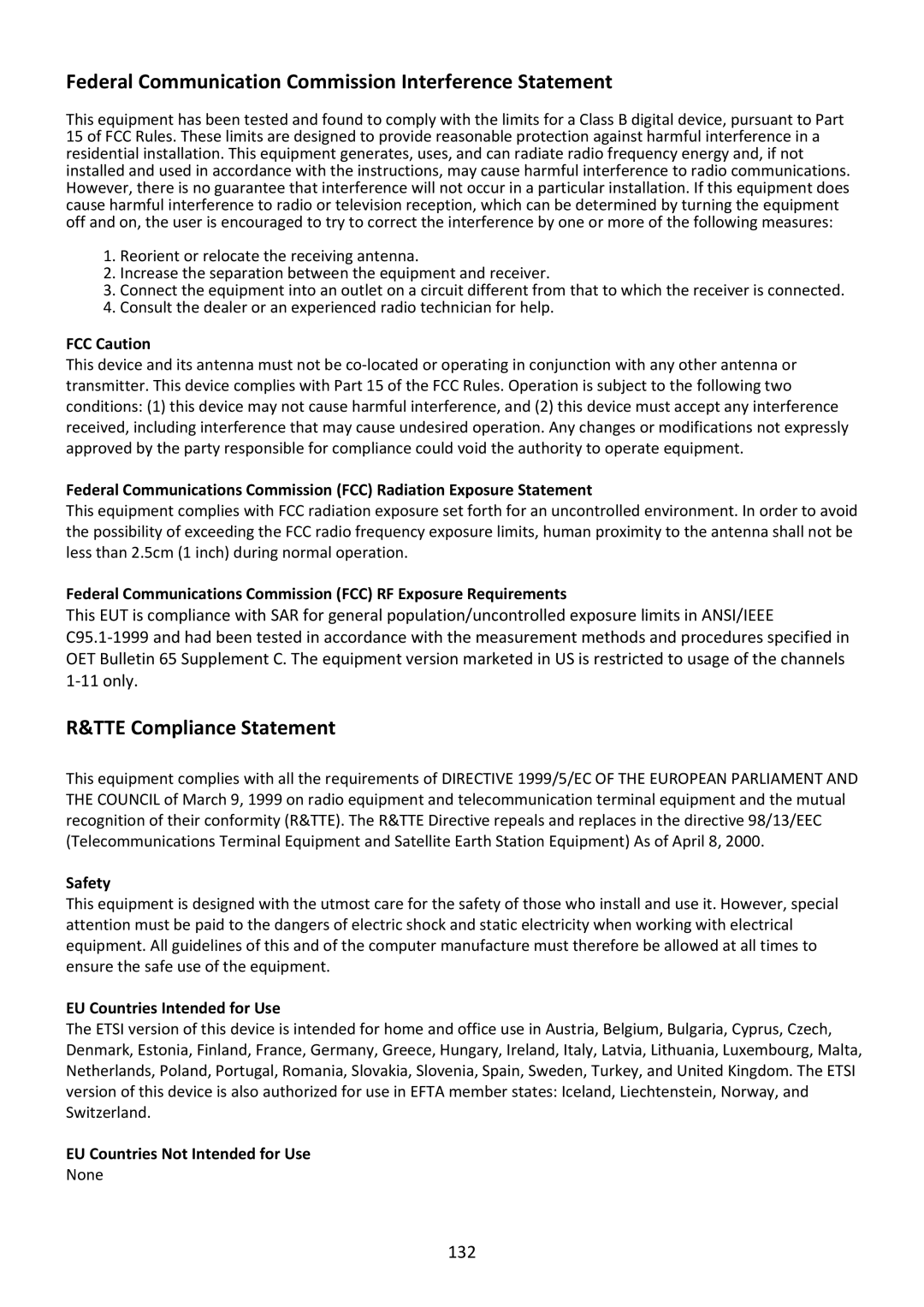 Edimax Technology BR-6228NC V2 manual Federal Communication Commission Interference Statement 