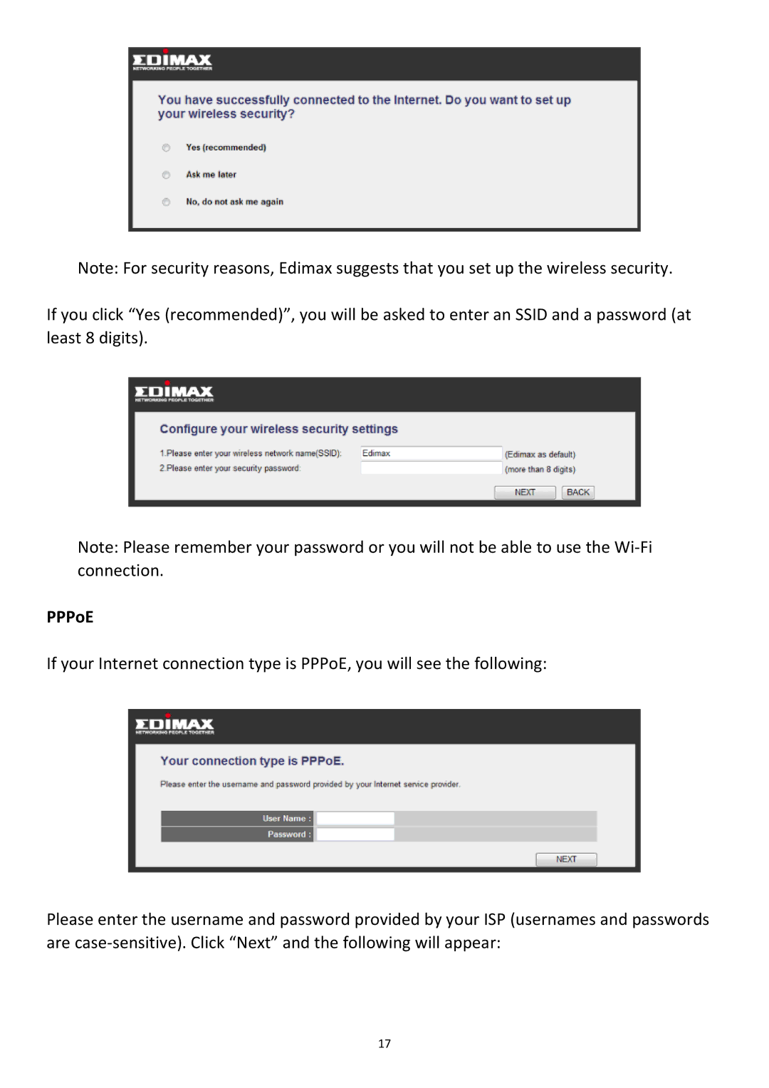 Edimax Technology BR-6478Gn user manual PPPoE 