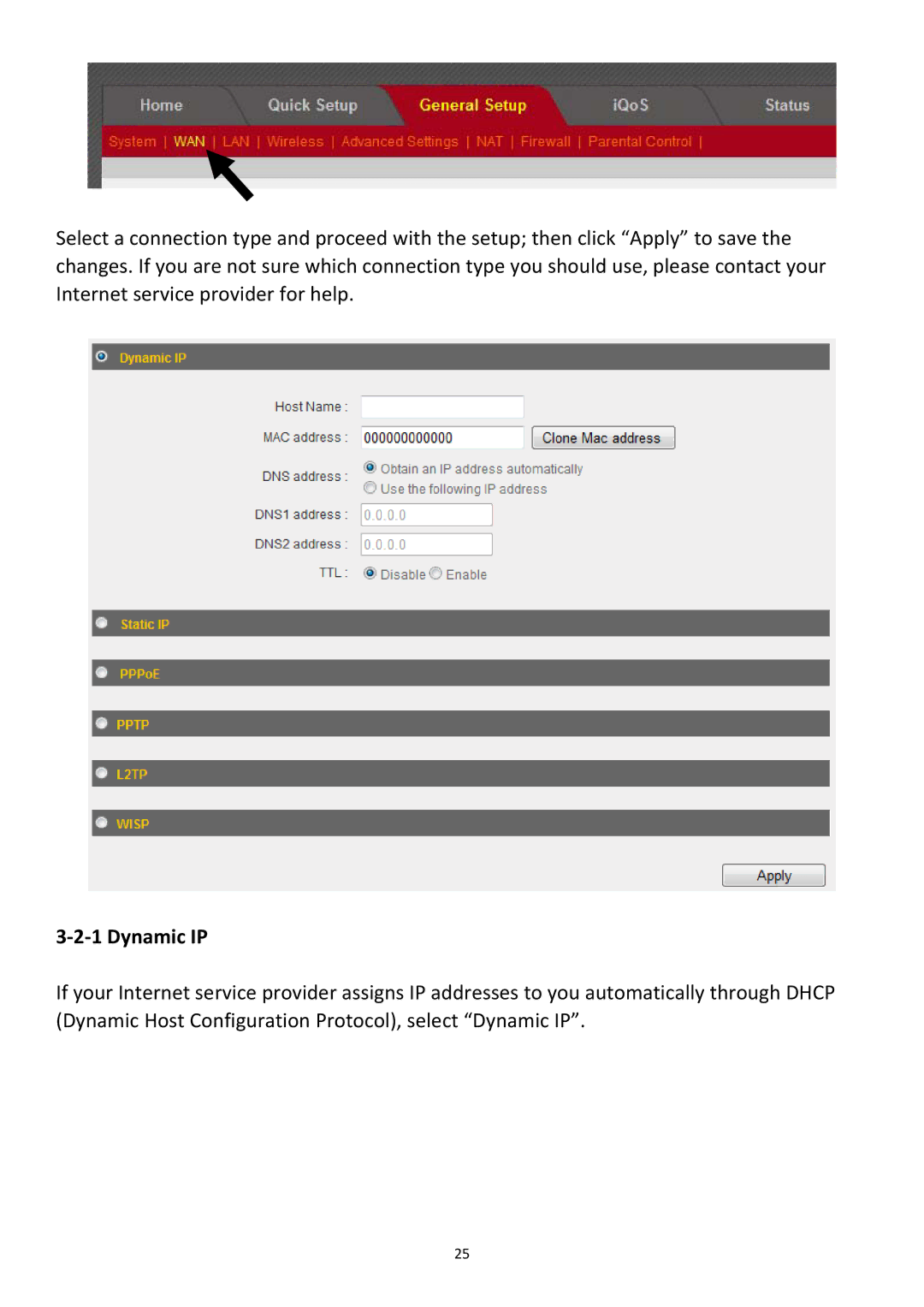 Edimax Technology BR-6478Gn user manual ‐2‐1 Dynamic IP 