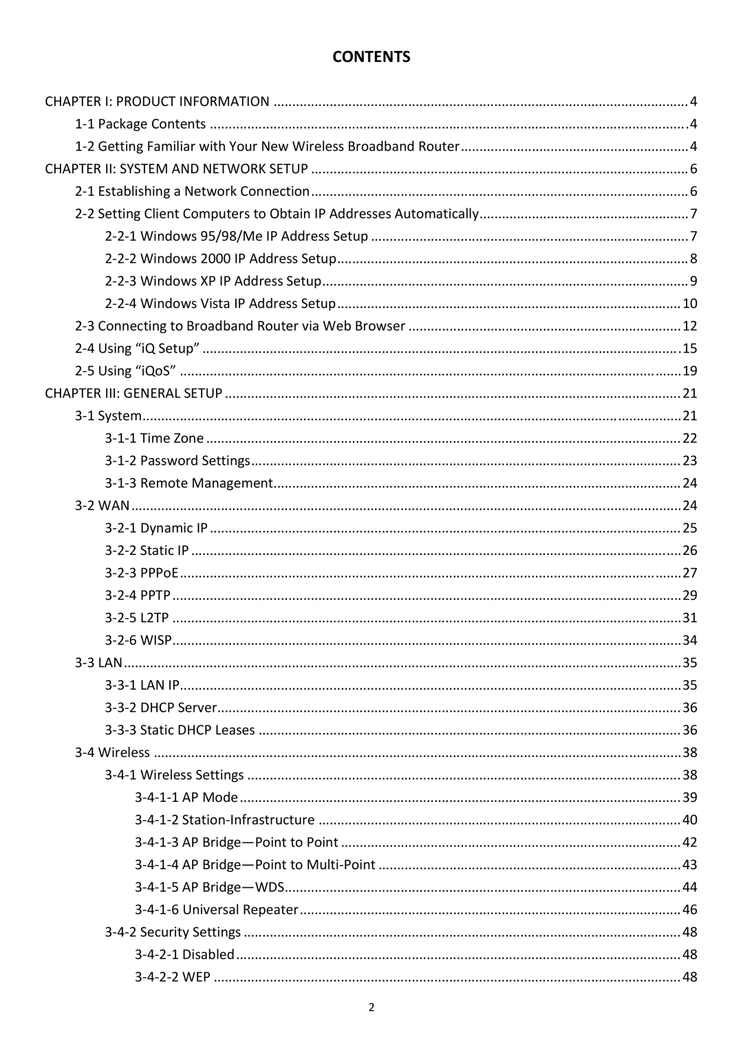 Edimax Technology BR-6478Gn user manual Contents 