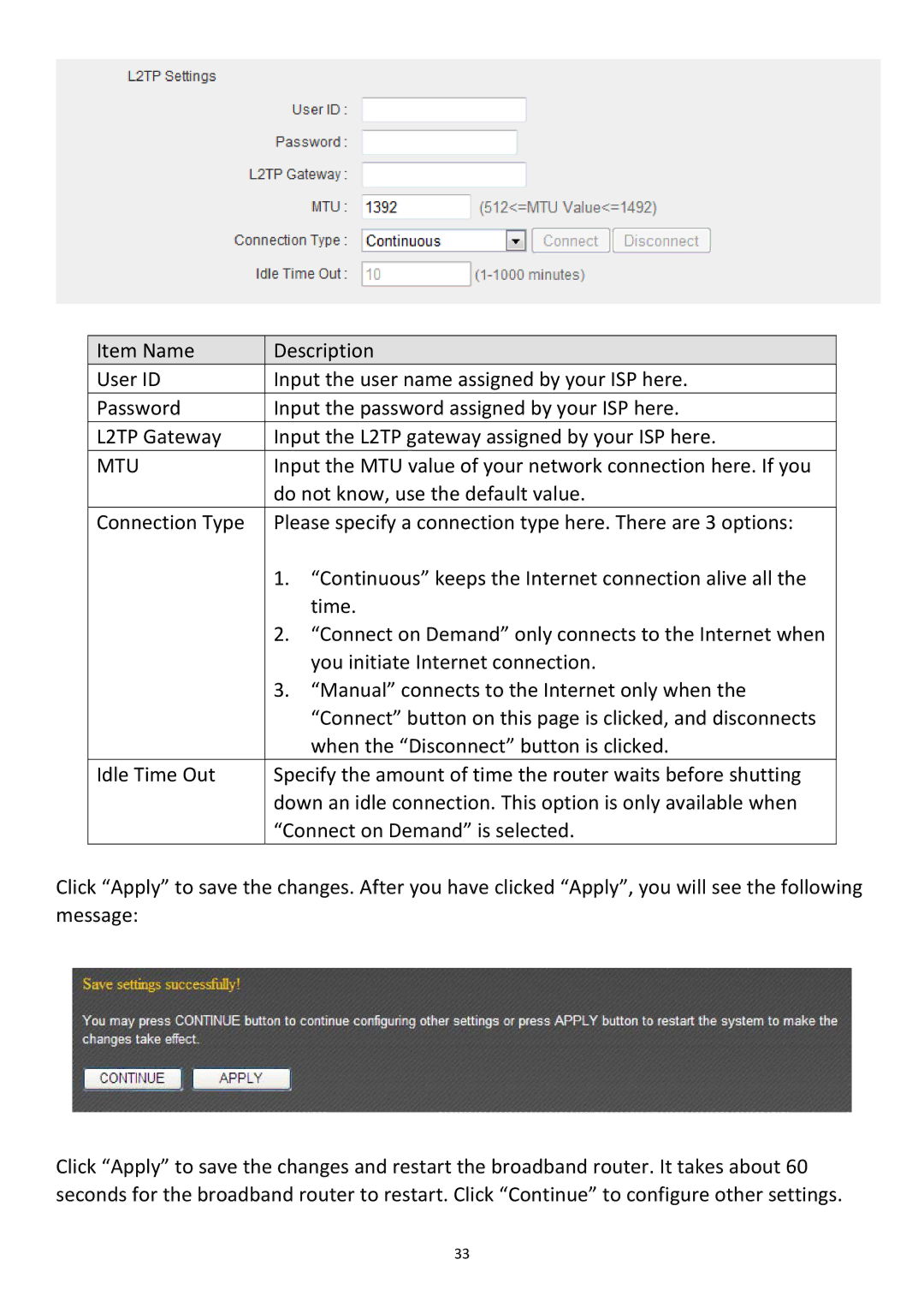 Edimax Technology BR-6478Gn user manual Mtu 