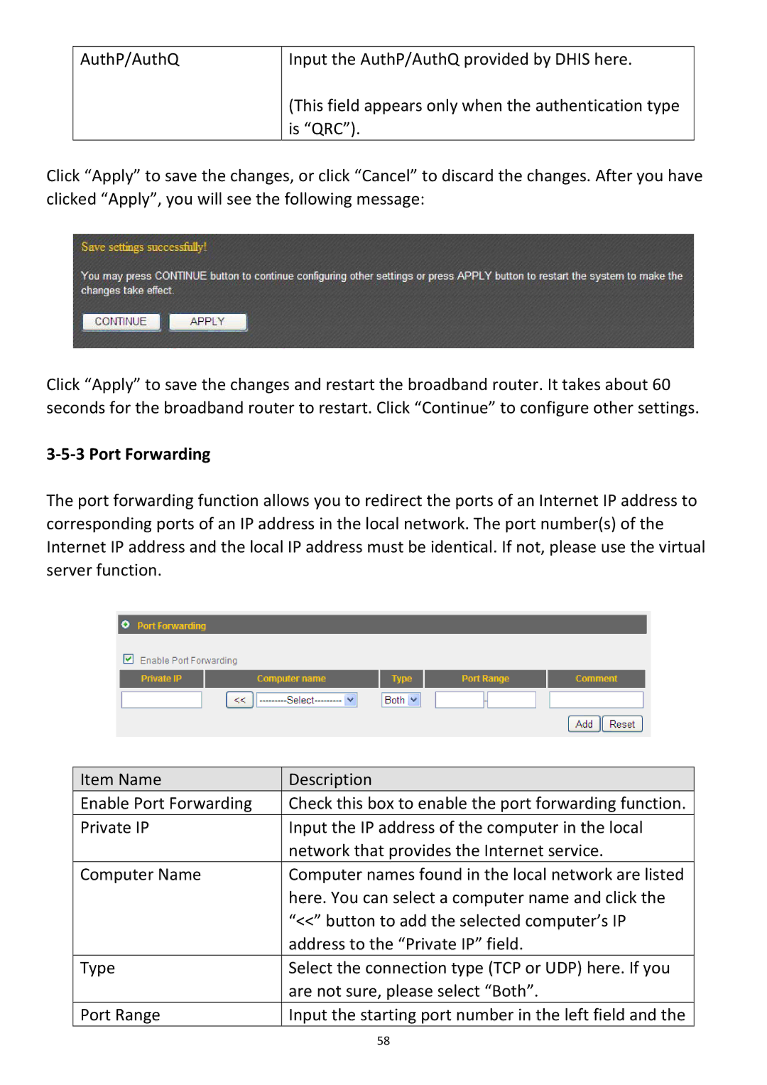 Edimax Technology BR-6478Gn user manual ‐5‐3 Port Forwarding 