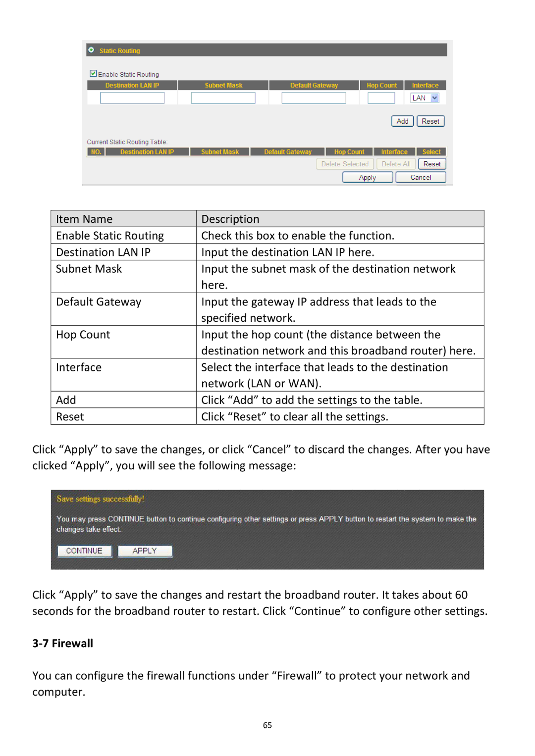 Edimax Technology BR-6478Gn user manual ‐7 Firewall 