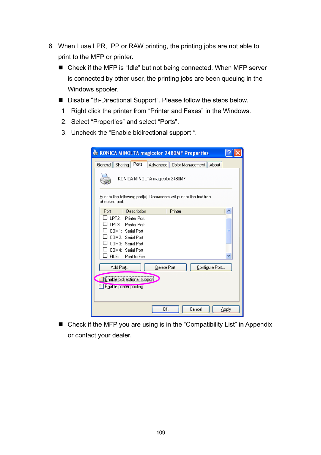 Edimax Technology EDIMAX FAST ETHERNET MFP SERVER VERSION: 2.0 user manual 109 