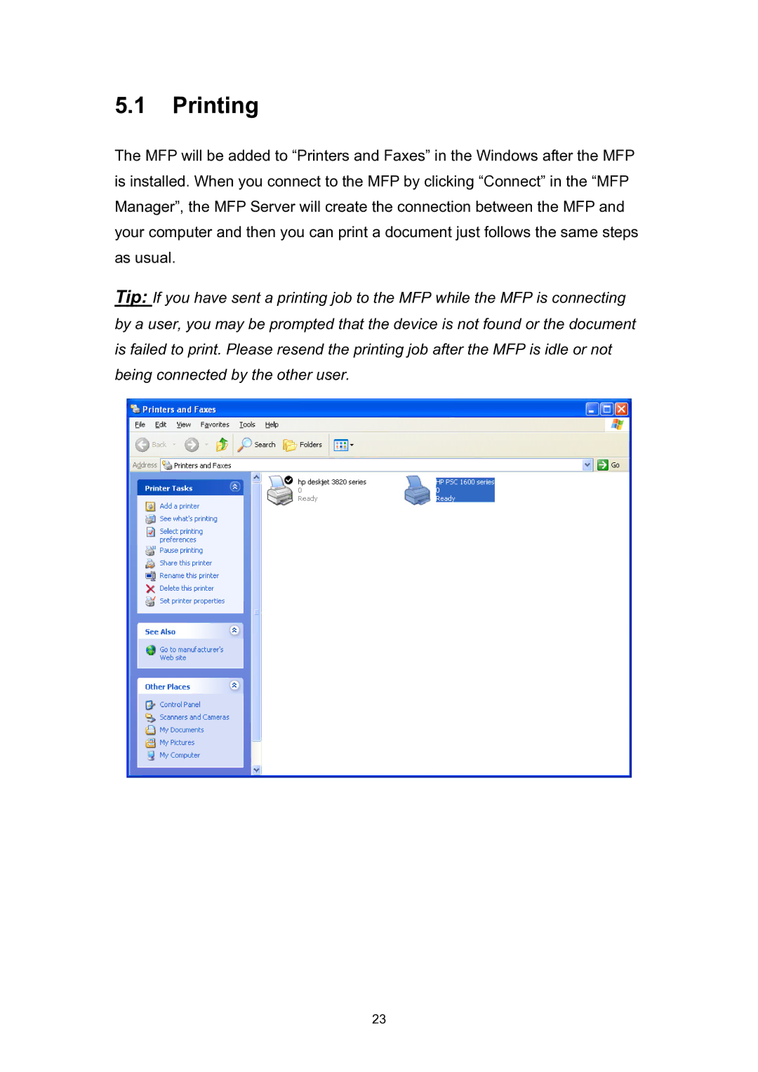 Edimax Technology EDIMAX FAST ETHERNET MFP SERVER VERSION: 2.0 user manual Printing 