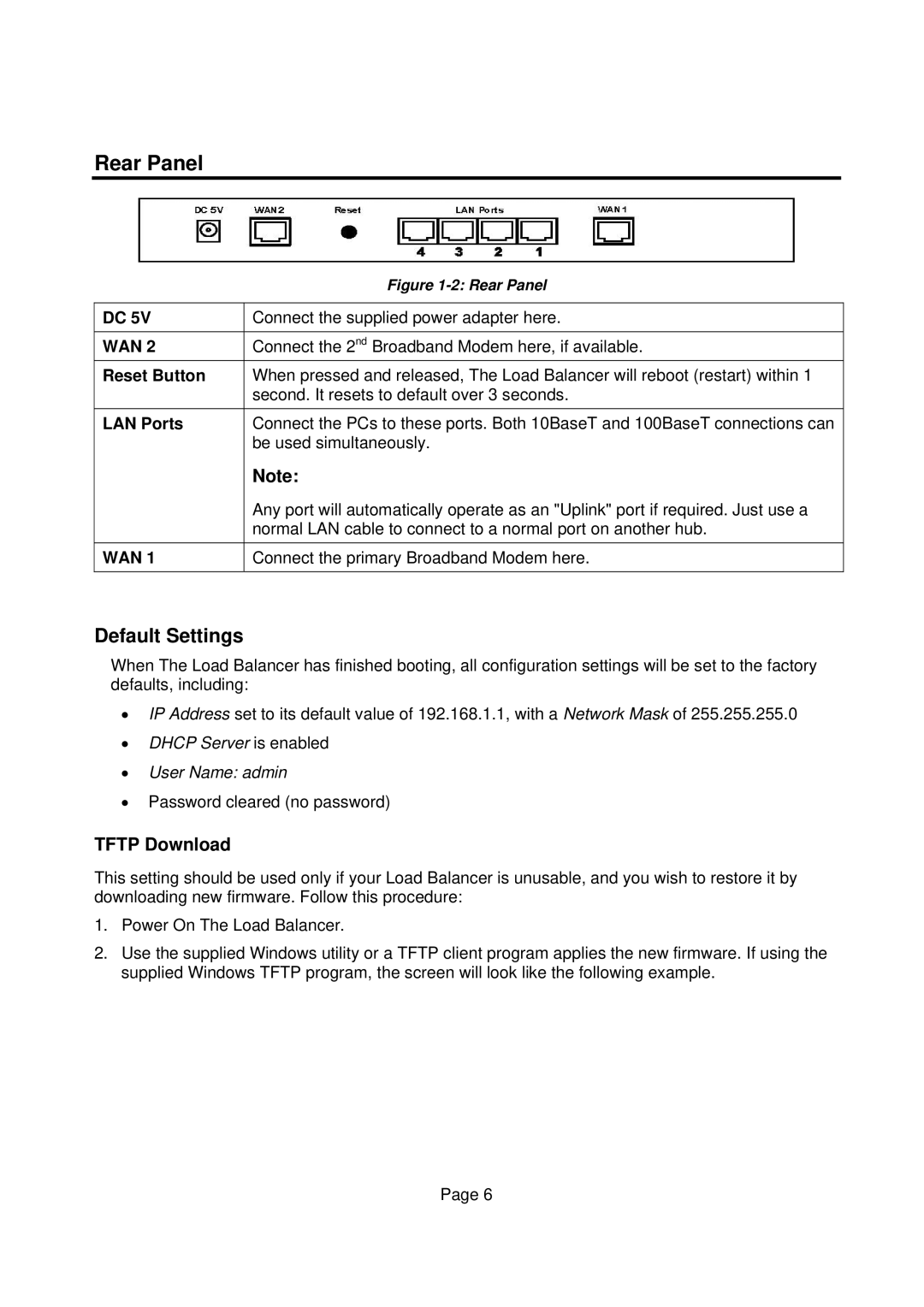 Edimax Technology Edimax user guide Router manual Rear Panel, Default Settings, Reset Button, LAN Ports 