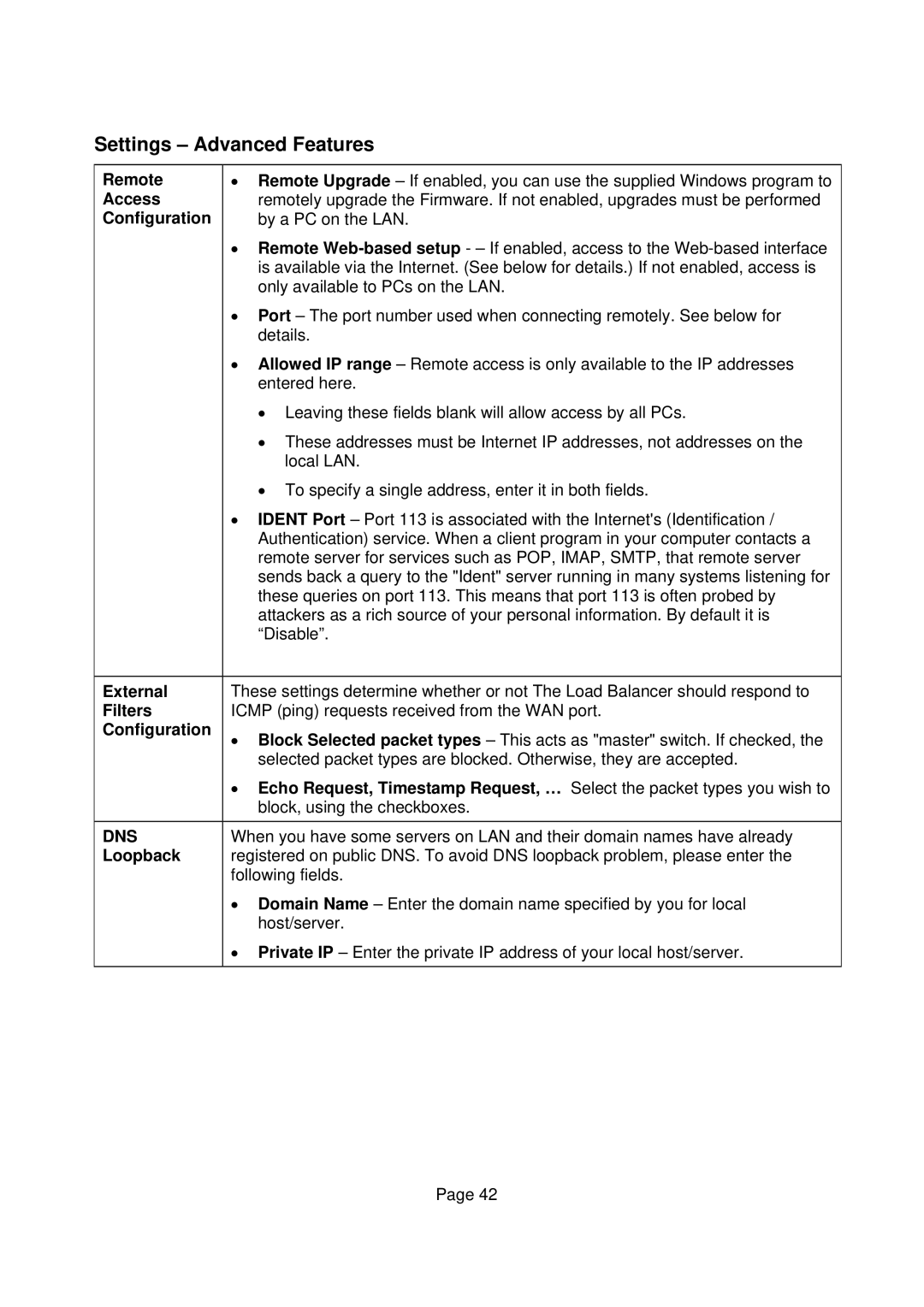 Edimax Technology Edimax user guide Router manual Settings Advanced Features 