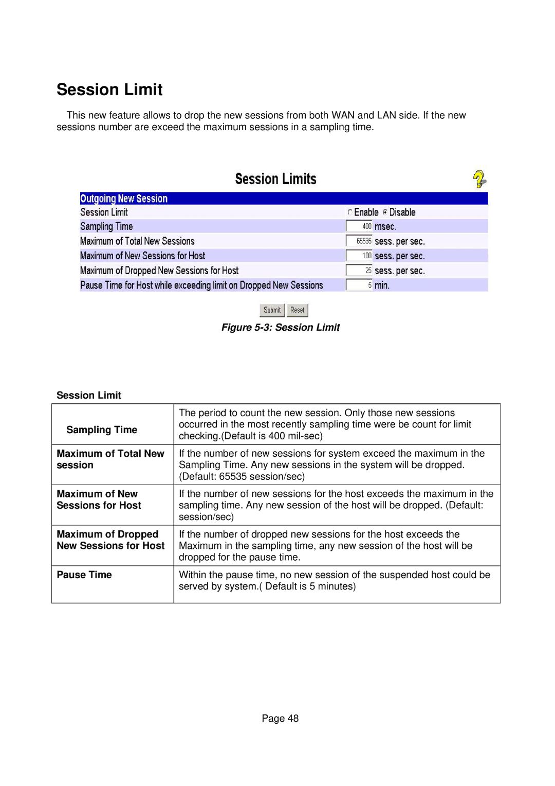 Edimax Technology Edimax user guide Router manual Session Limit 