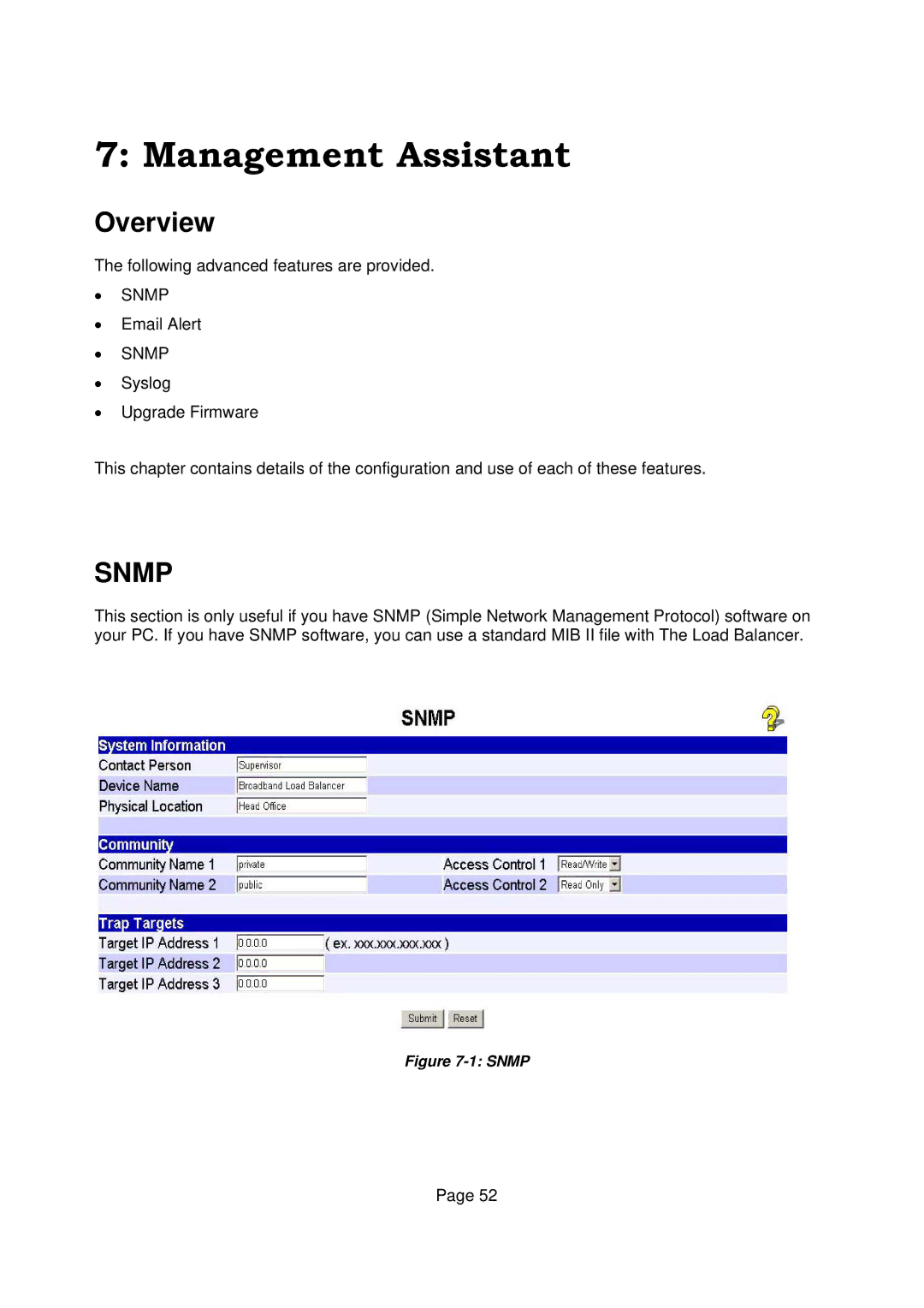 Edimax Technology Edimax user guide Router manual Management Assistant, Snmp 