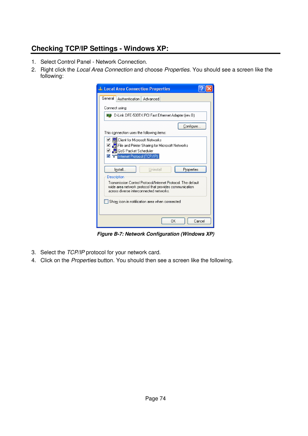 Edimax Technology Edimax user guide Router manual Checking TCP/IP Settings Windows XP 