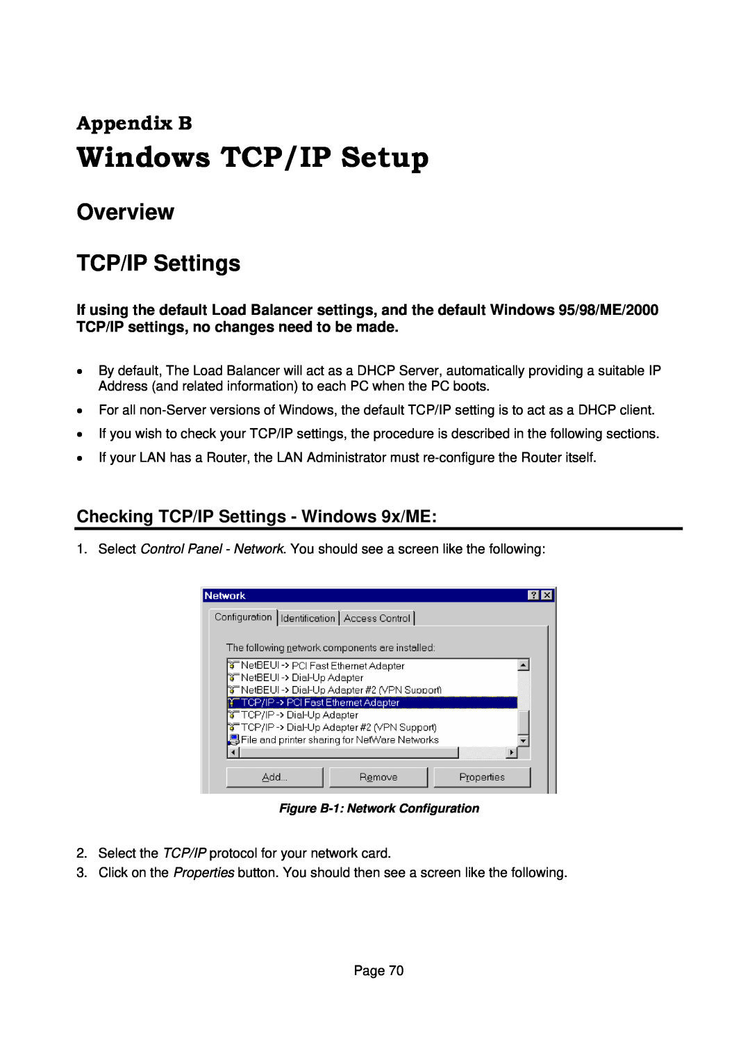 Edimax Technology Edimax user guide Router manual Windows TCP/IP Setup, Overview TCP/IP Settings, Appendix B 
