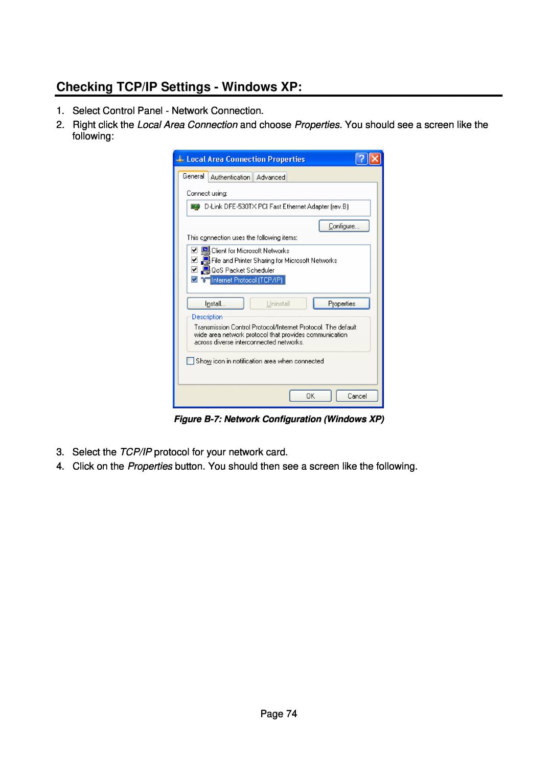 Edimax Technology Edimax user guide Router manual Checking TCP/IP Settings - Windows XP 