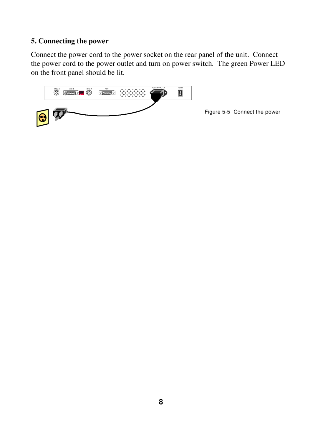 Edimax Technology ER-5398S user manual Connecting the power, Connect the power 