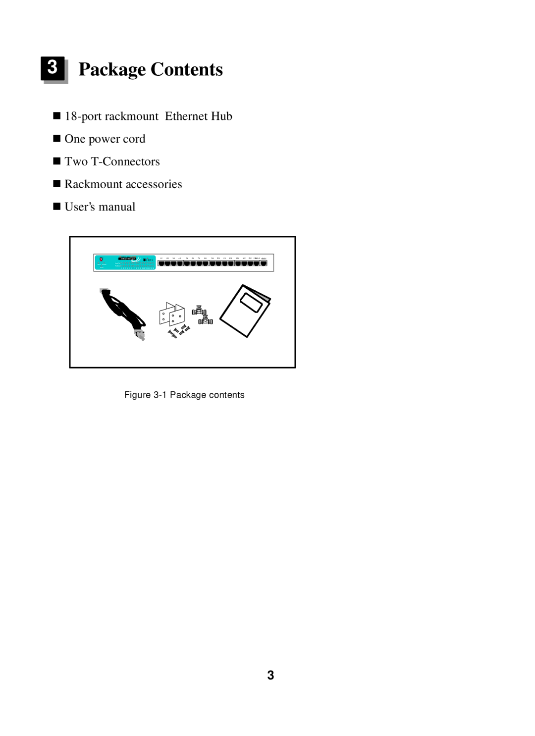 Edimax Technology ER-5398S user manual Package Contents 