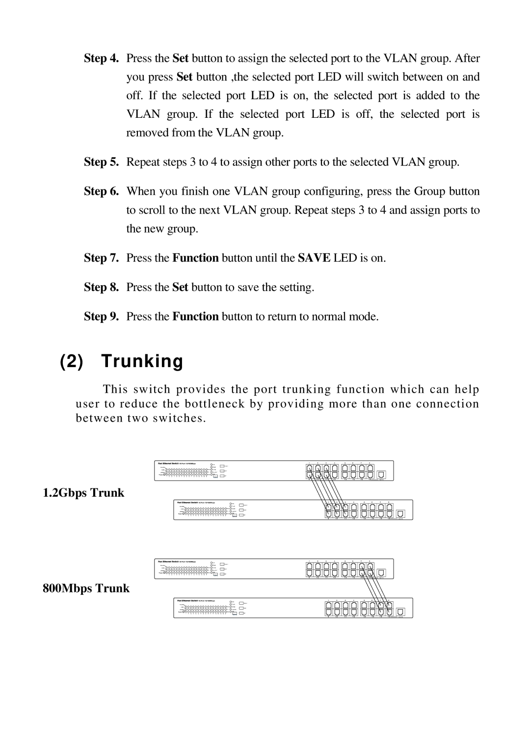 Edimax Technology ES-3116RE+ user manual Trunking 