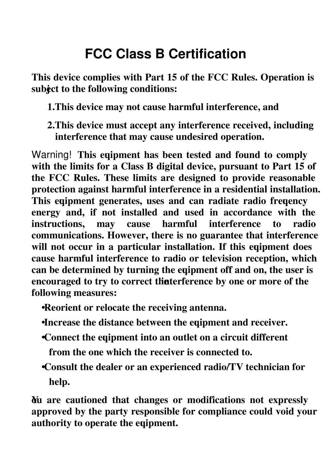 Edimax Technology ES-3116RE+ user manual FCC Class B Certification 