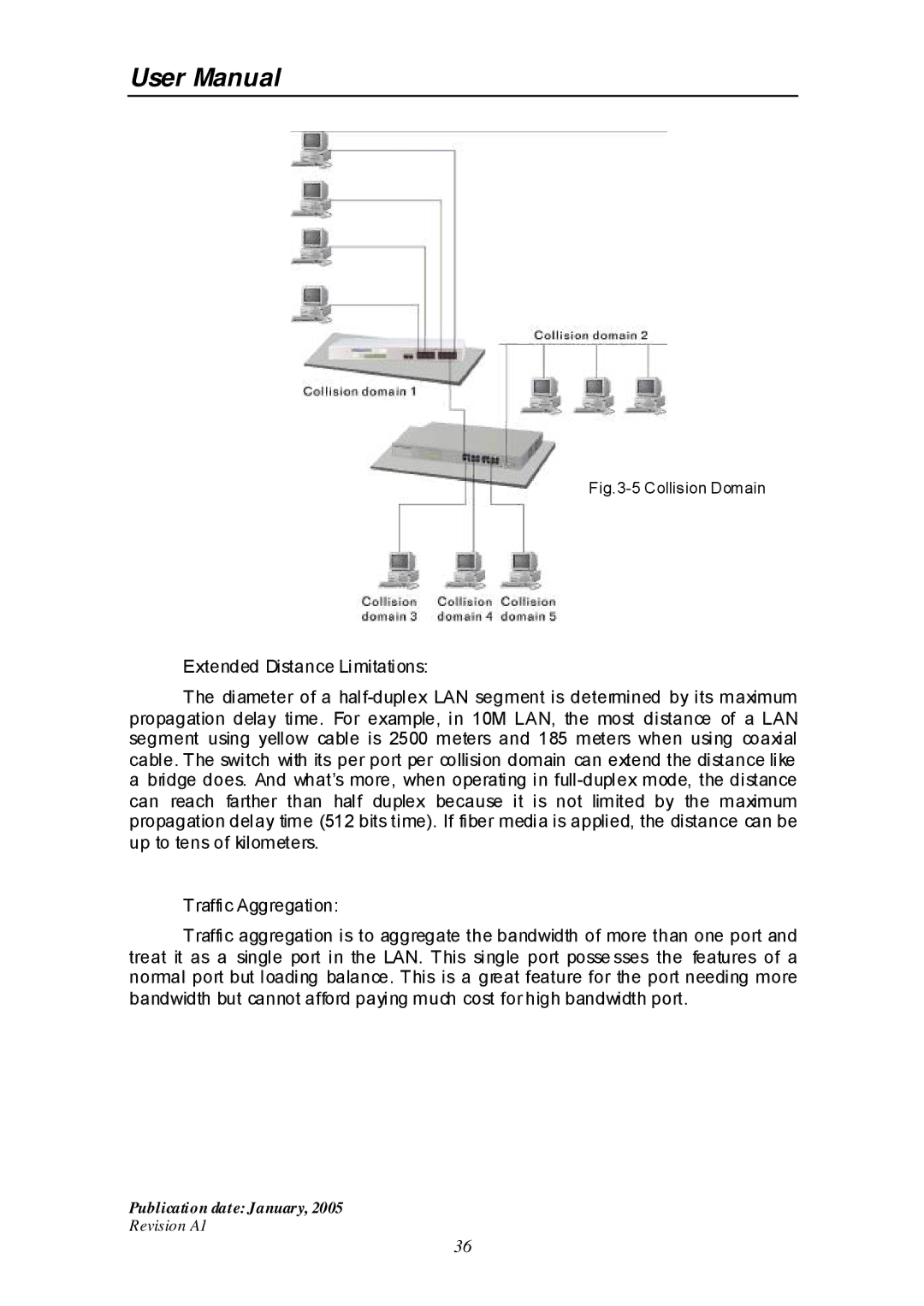 Edimax Technology ES-516G+ user manual Collision Domain 