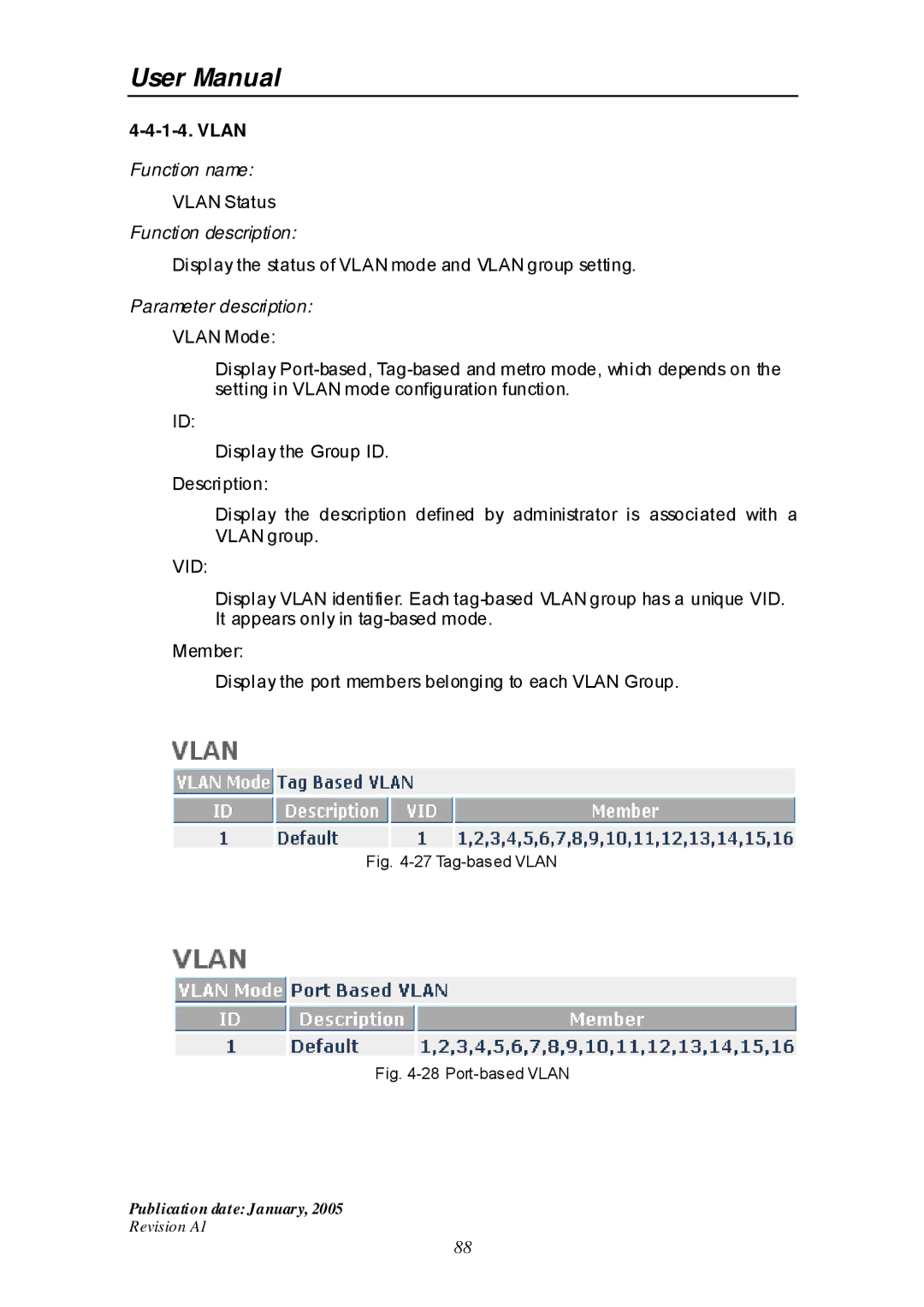 Edimax Technology ES-516G+ user manual Tag-based Vlan 