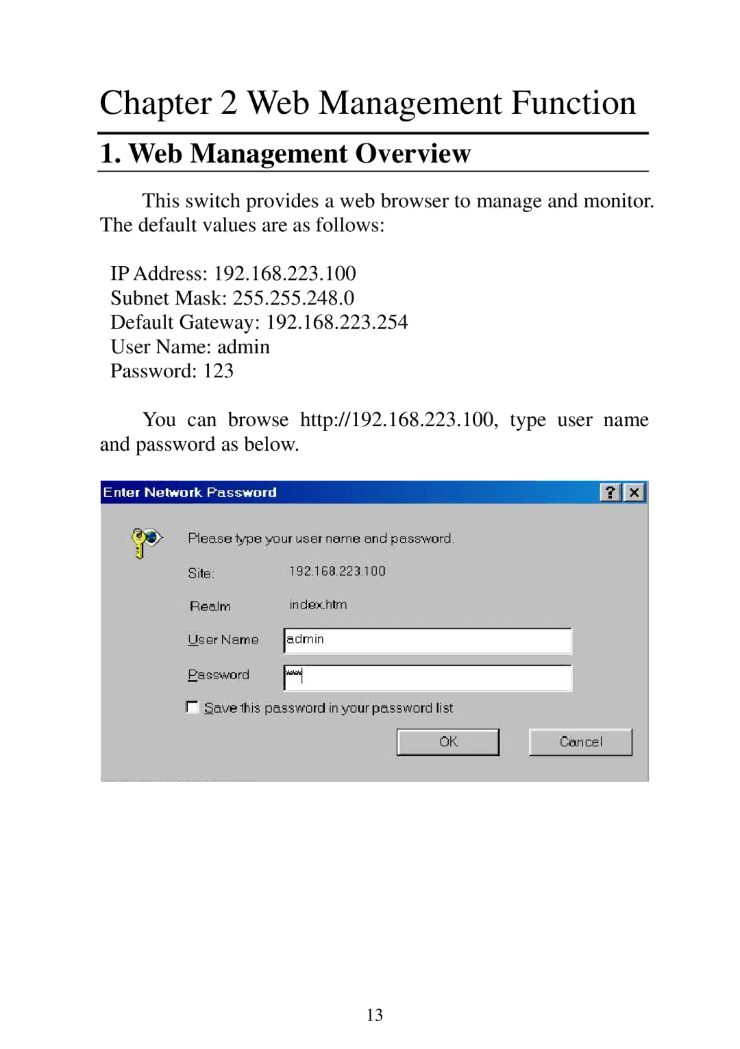 Edimax Technology ES-5224RFM, ES-5224REM, ES-5224RM, ES-3124REM user manual Web Management Function 