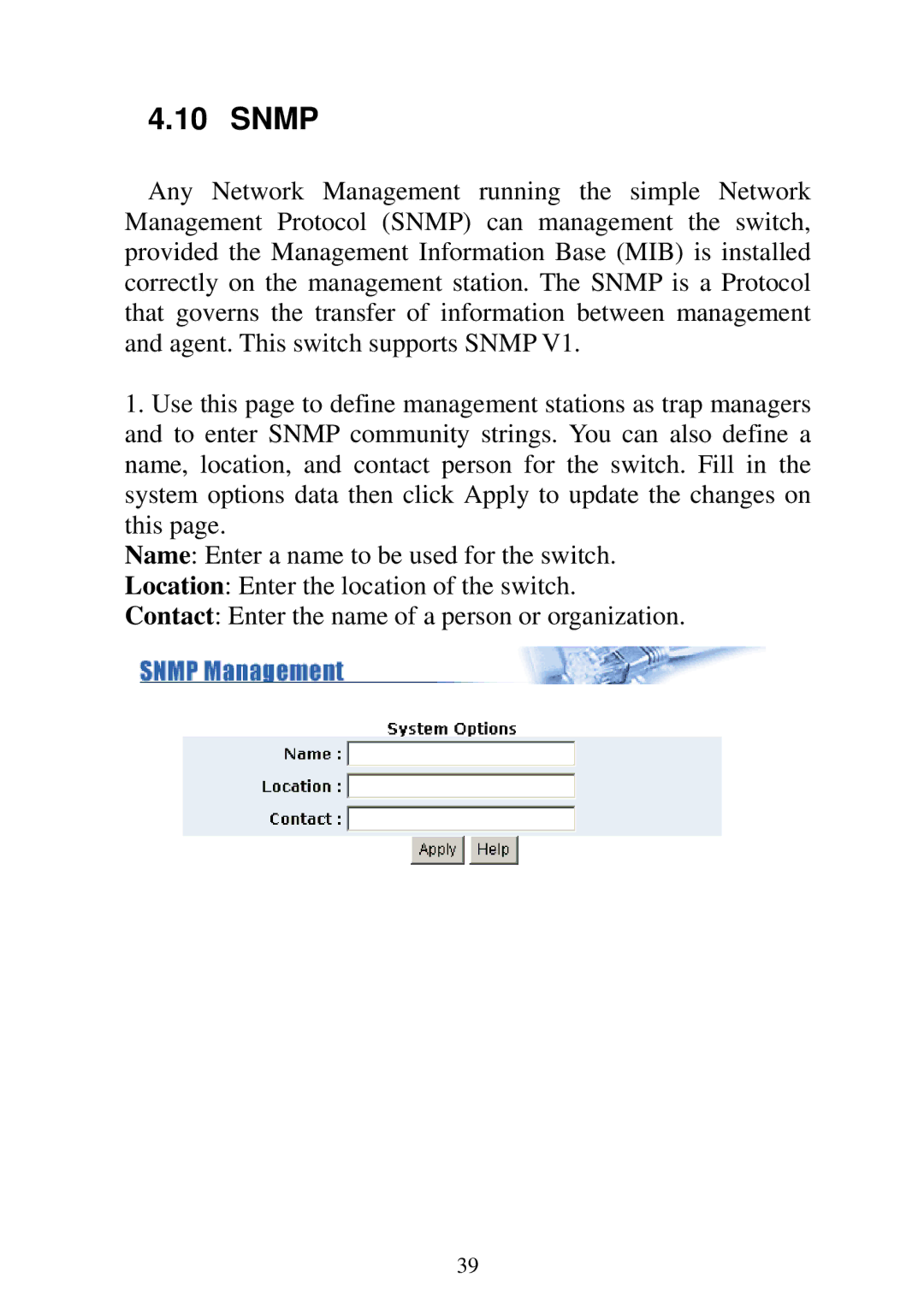 Edimax Technology ES-3124REM, ES-5224REM, ES-5224RFM, ES-5224RM user manual Snmp 