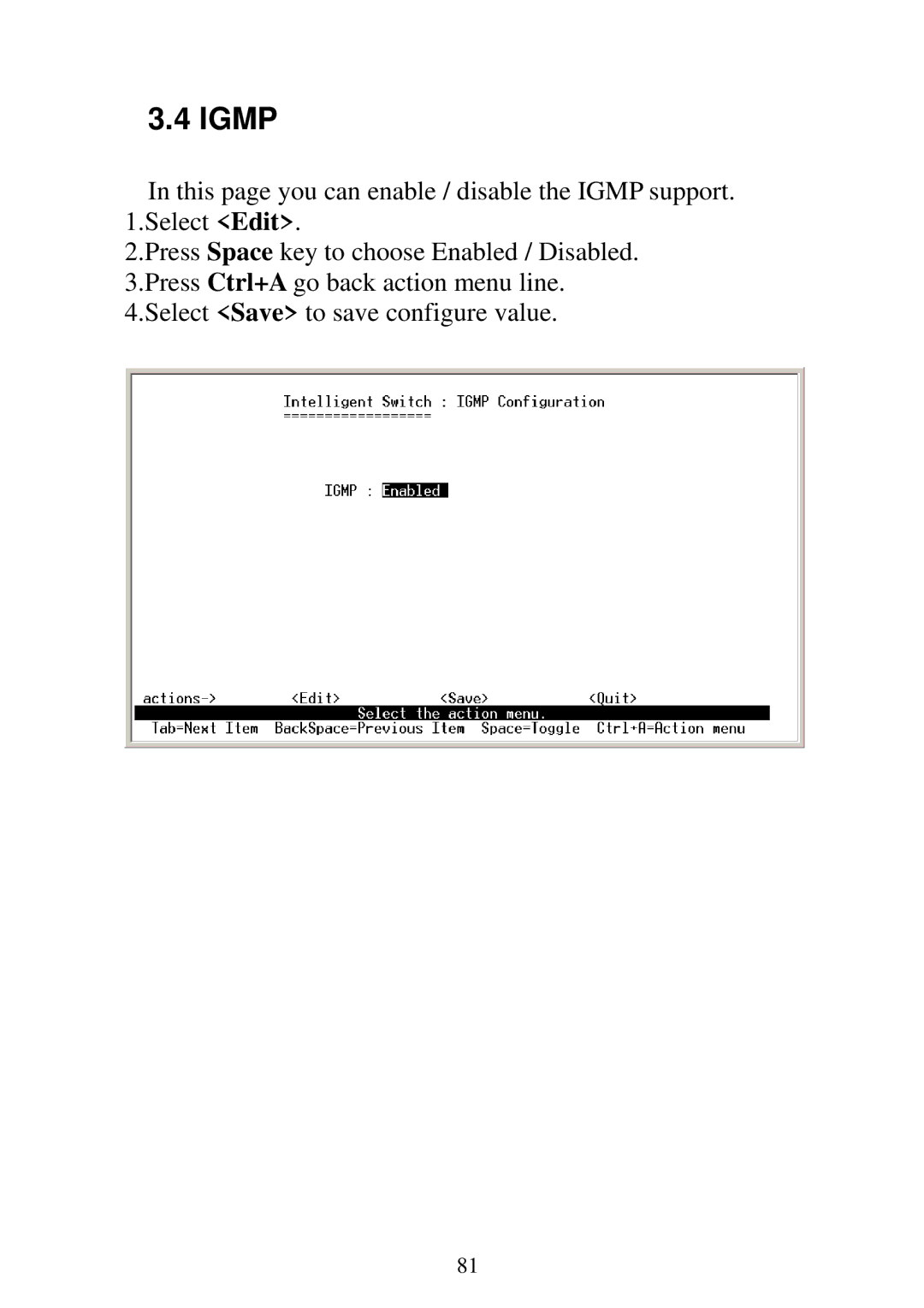 Edimax Technology ES-5224RFM, ES-5224REM, ES-5224RM, ES-3124REM user manual Igmp 