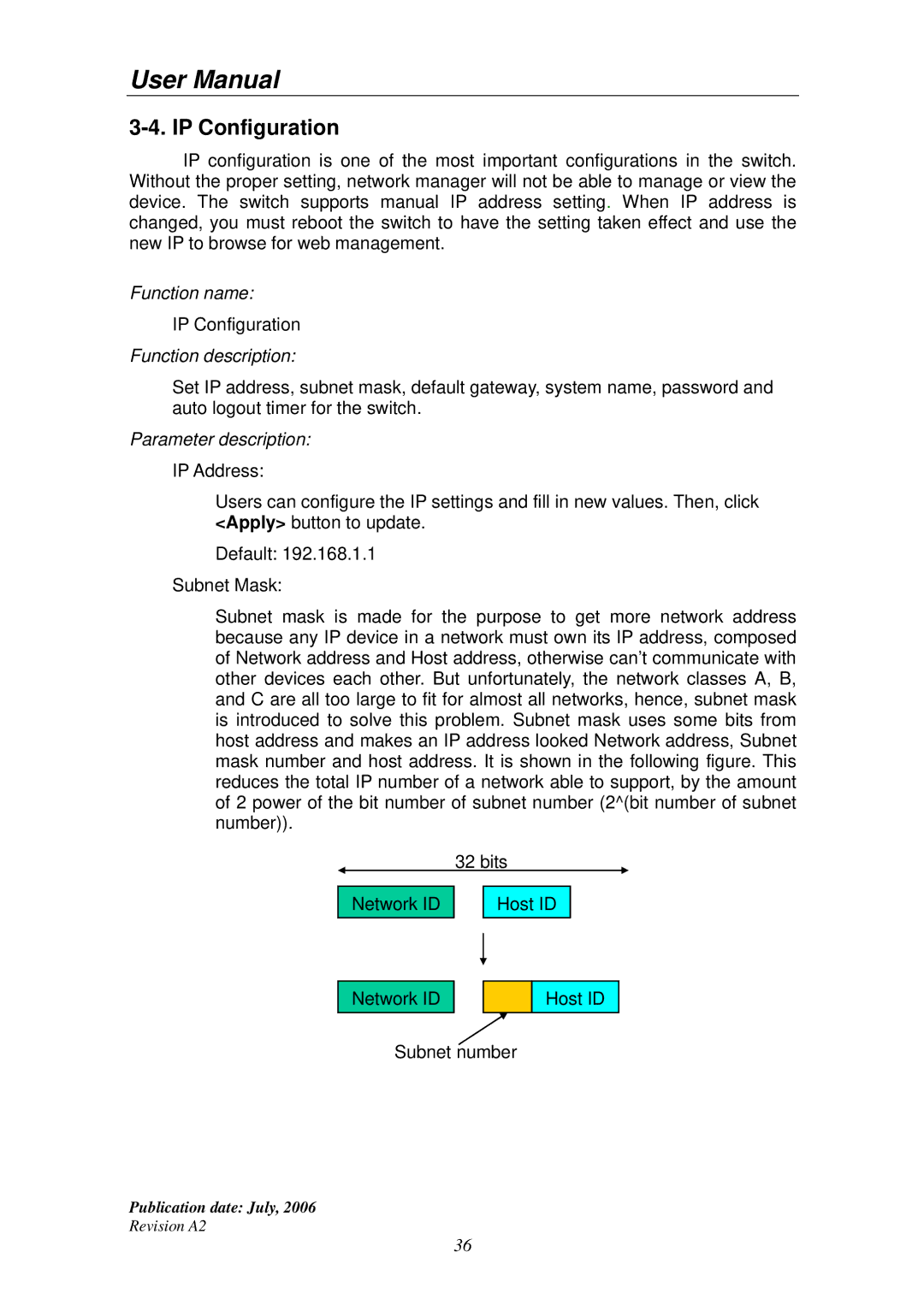 Edimax Technology ES-5224RS+ user manual IP Configuration 