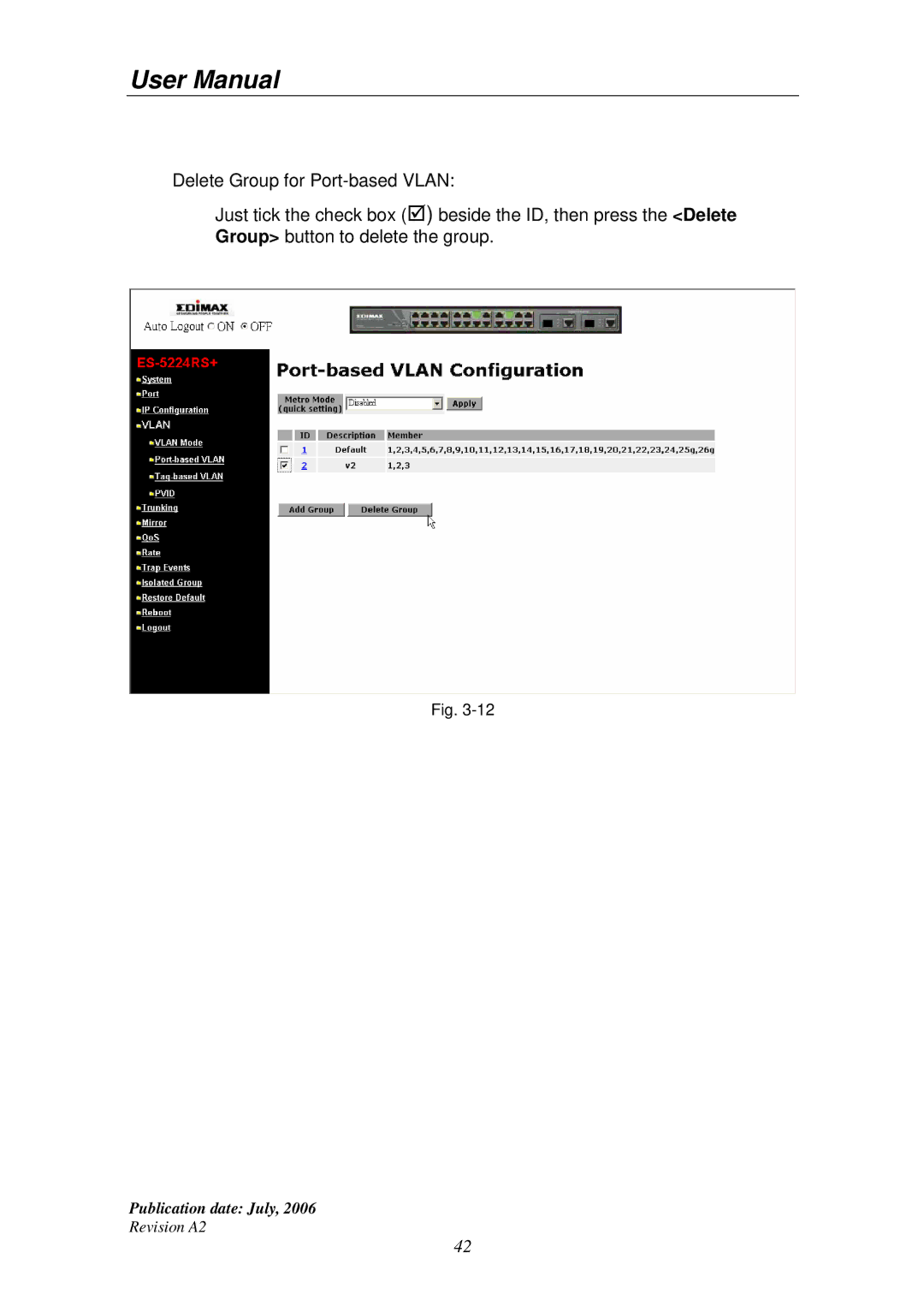 Edimax Technology ES-5224RS+ user manual Publication date July 