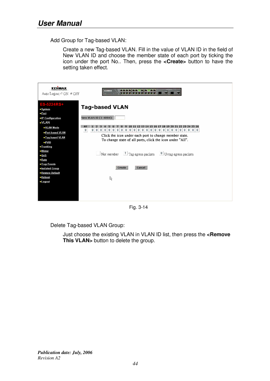 Edimax Technology ES-5224RS+ user manual Publication date July 