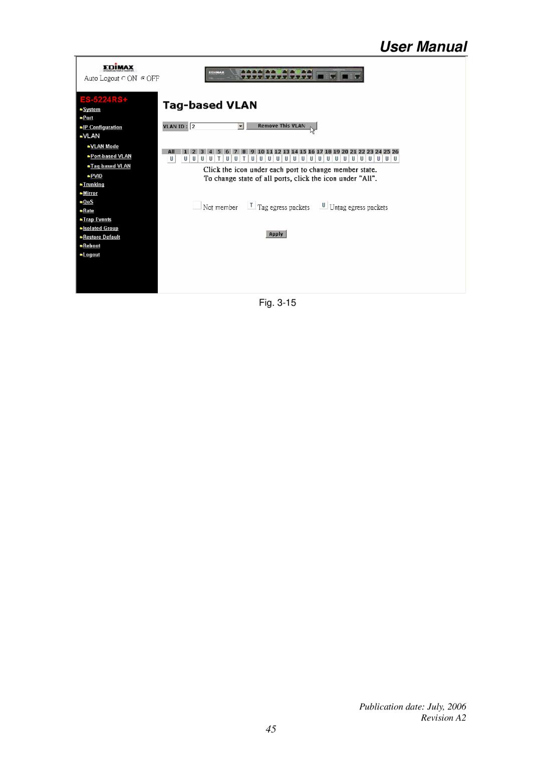 Edimax Technology ES-5224RS+ user manual Publication date July Revision A2 