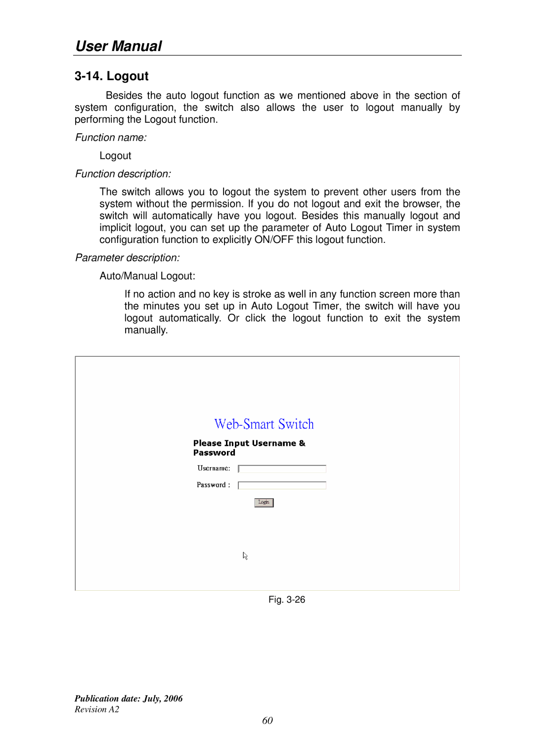 Edimax Technology ES-5224RS+ user manual Logout 