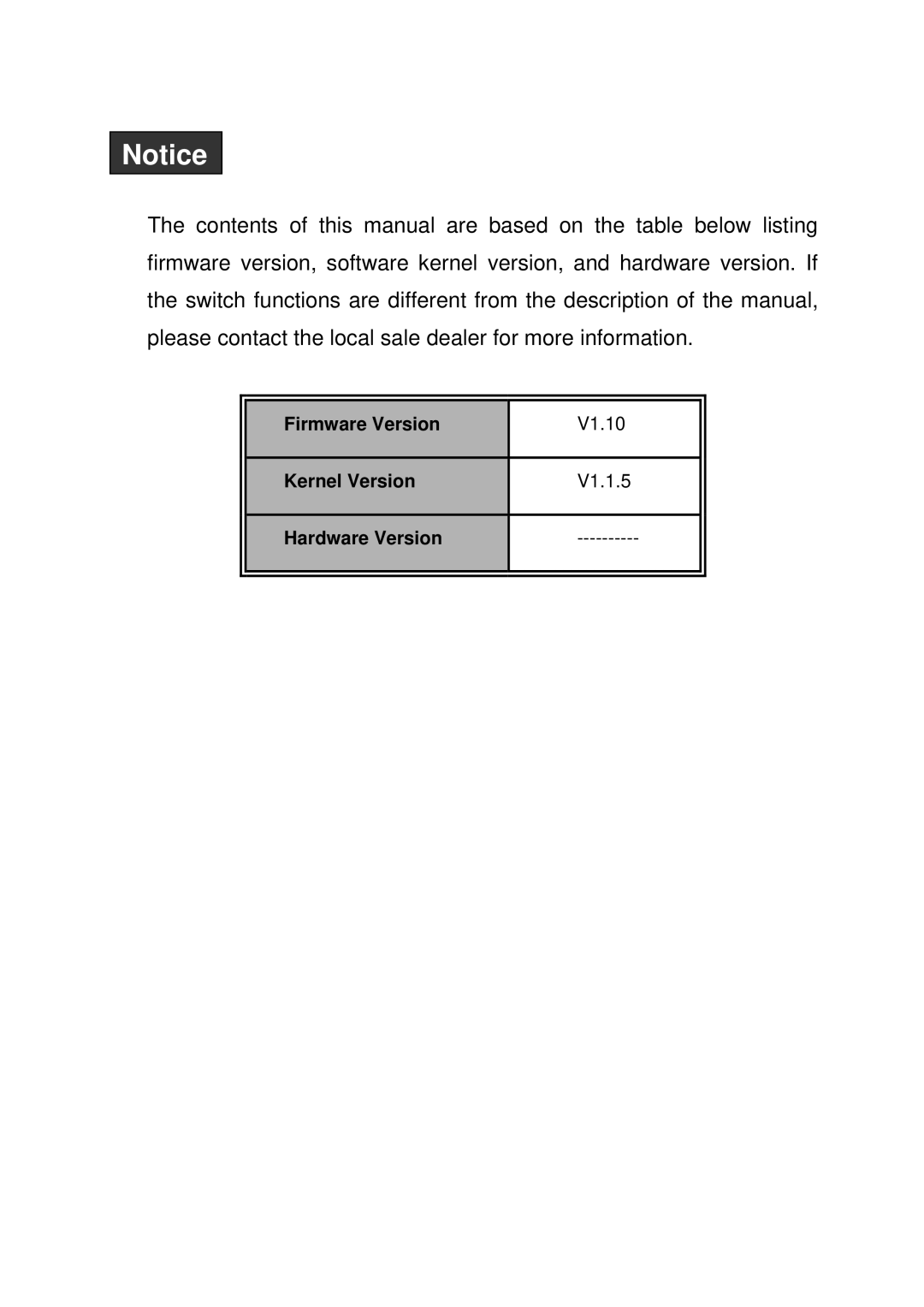 Edimax Technology ES-5226RS manual Firmware Version 