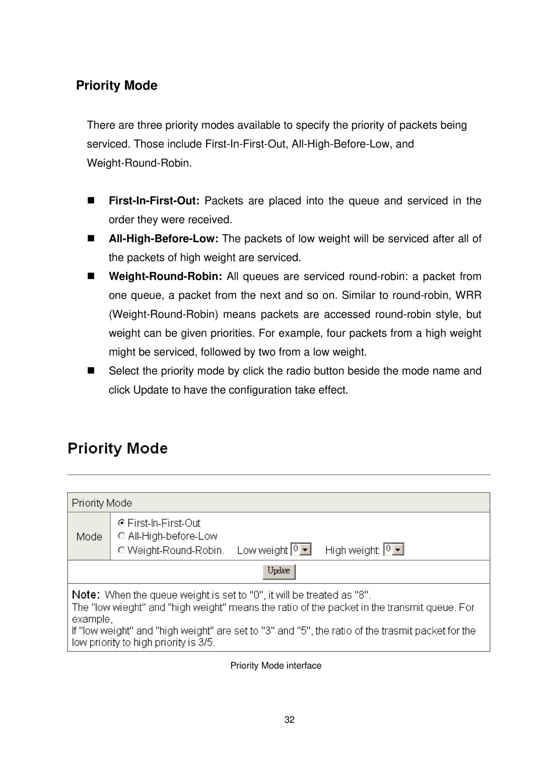 Edimax Technology ES-5226RS manual Priority Mode 