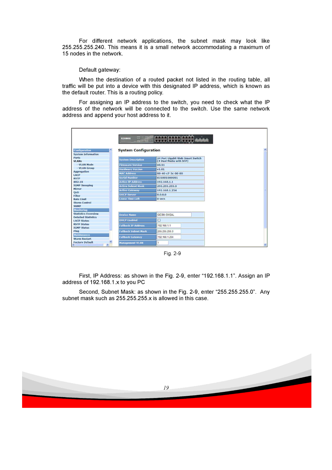 Edimax Technology ES-5240G+ user manual 