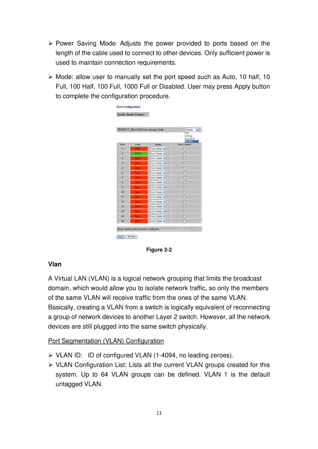 Edimax Technology ES-5816PGH user manual Vlan 