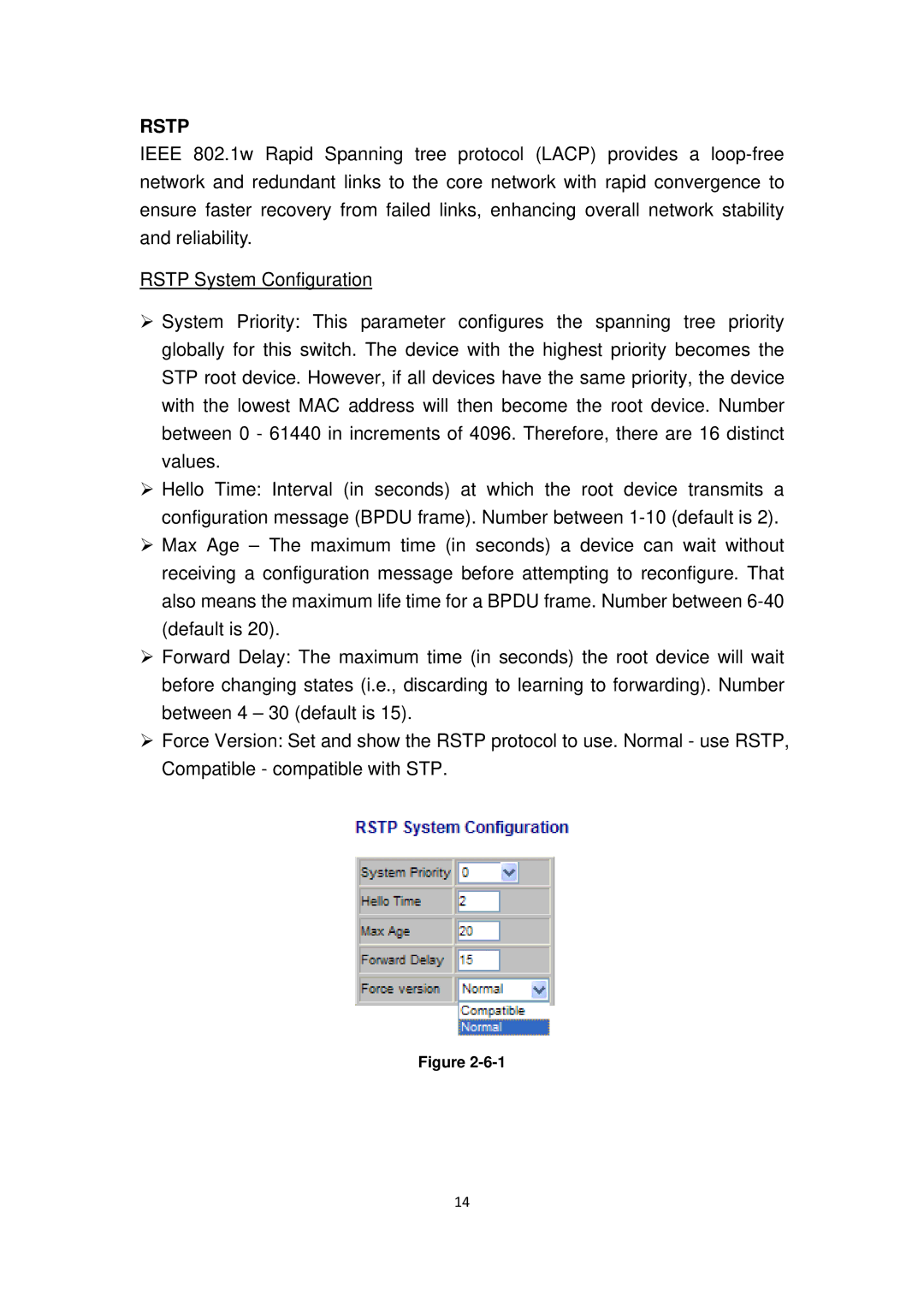 Edimax Technology ES-5816PGH user manual Rstp 