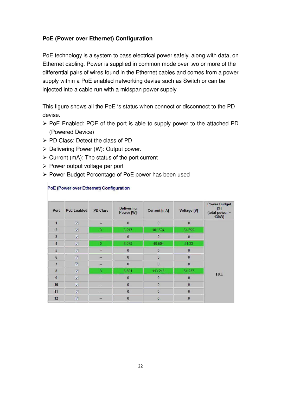 Edimax Technology ES-5816PGH user manual PoE Power over Ethernet Configuration 