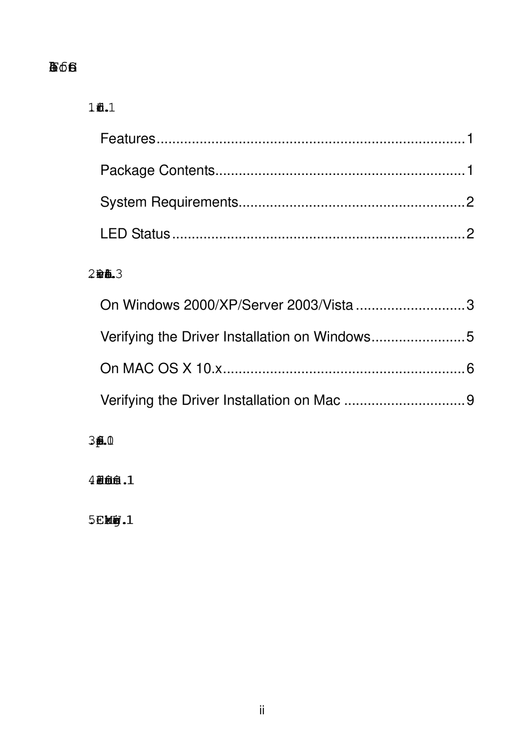 Edimax Technology EU-4207 manual Table of Contents 